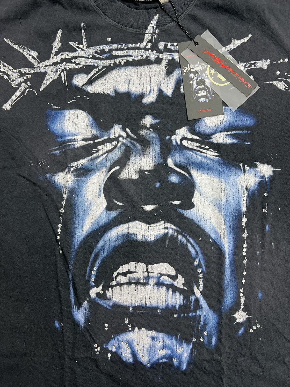 HELLSTAR Hellstar Jesus Wept T-Shirt Size US XL / EU 56 / 4 - 2 Thumbnail