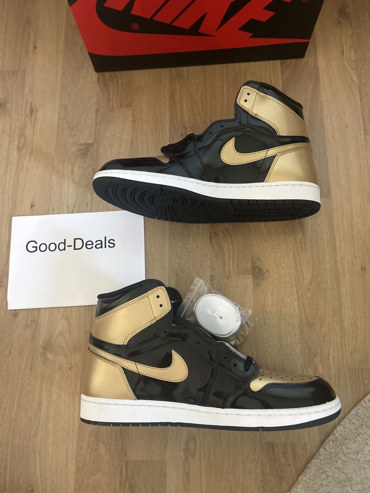 Jordan Brand Jordan 1 High NRG Patent Gold Toe Size US 13 / EU 46 - 2 Thumbnail