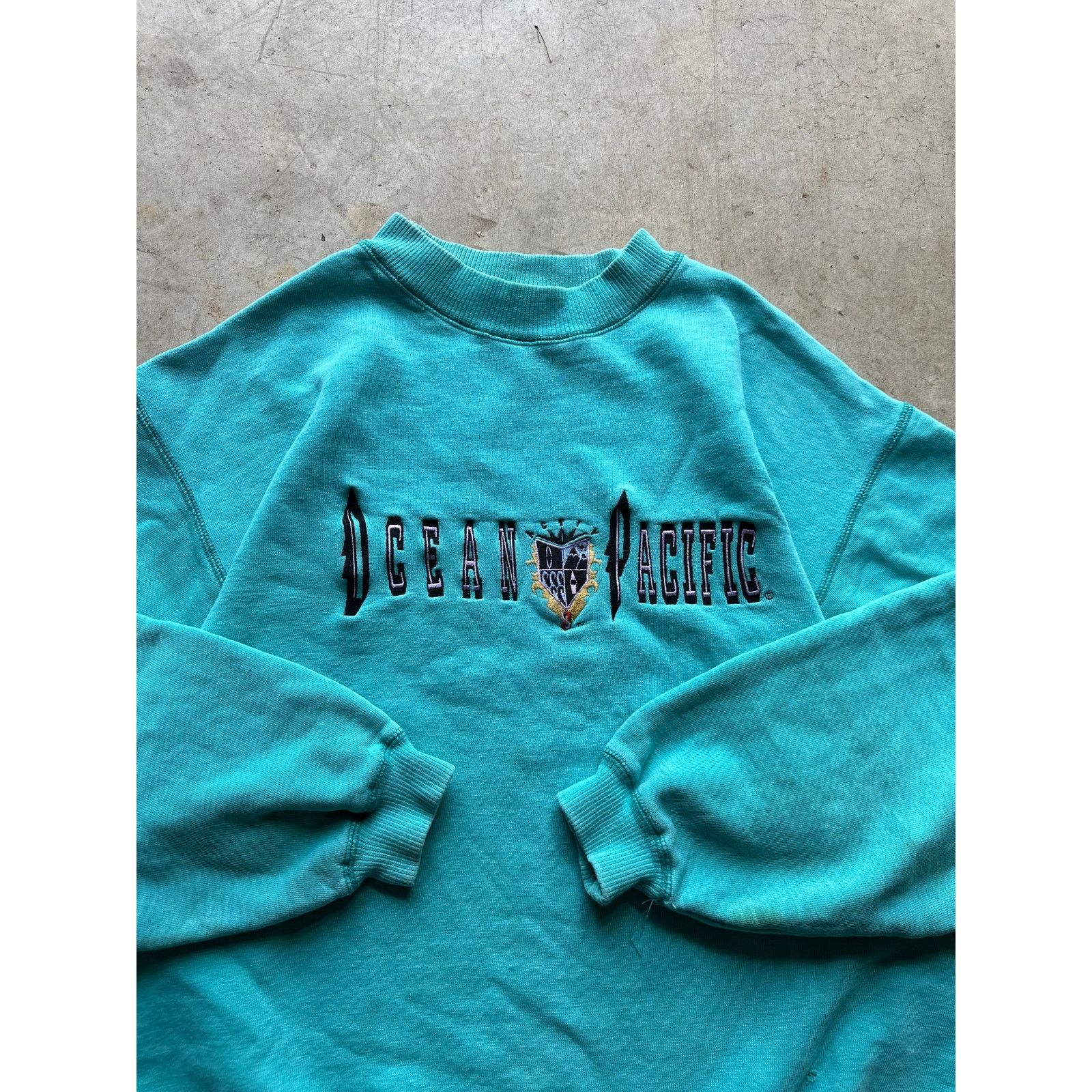 Ocean Pacific × Vintage Vintage Ocean Pacific Surfwear Embroidered 1990s Sweatshirt Size US M / EU 48-50 / 2 - 2 Thumbnail