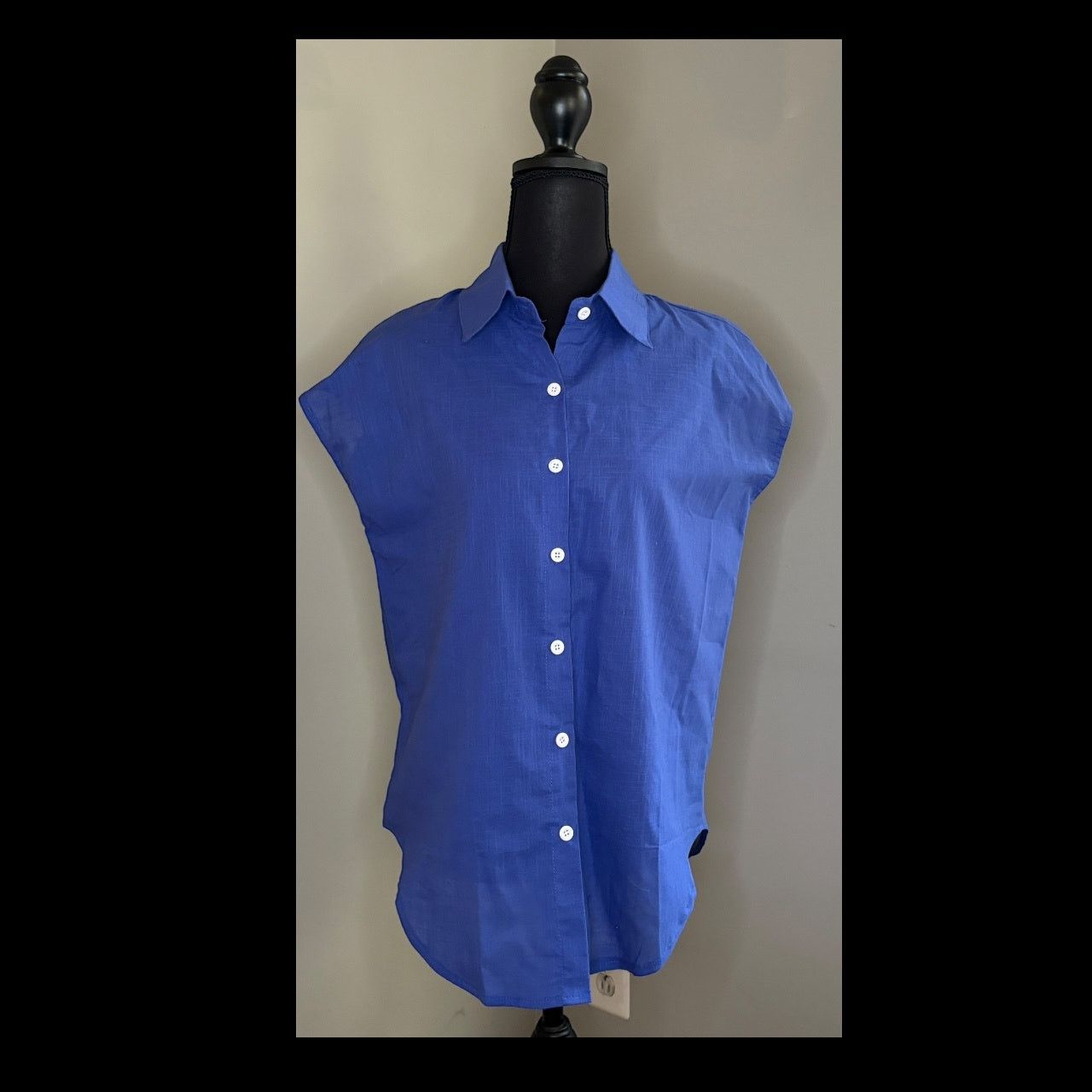 Nordstrom Nordstrom Blue Button Down Shirt Size S / US 4 / IT 40 - 2 Thumbnail
