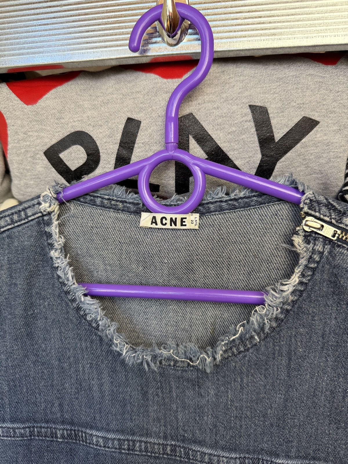 Acne Studios Crazy Acne Studios Distressed Denim Dress Size XS / US 0-2 / IT 36-38 - 5 Thumbnail