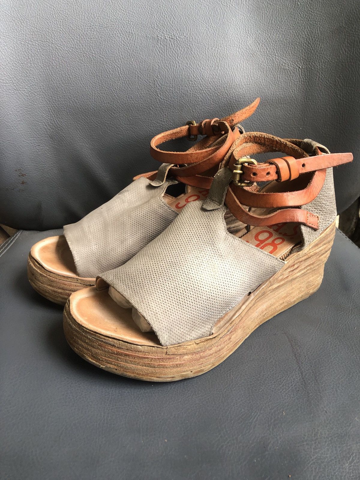 A.S.98 A.S 98 Grey Leather Pumps Size 38 Size US 8 / IT 38 - 7 Thumbnail