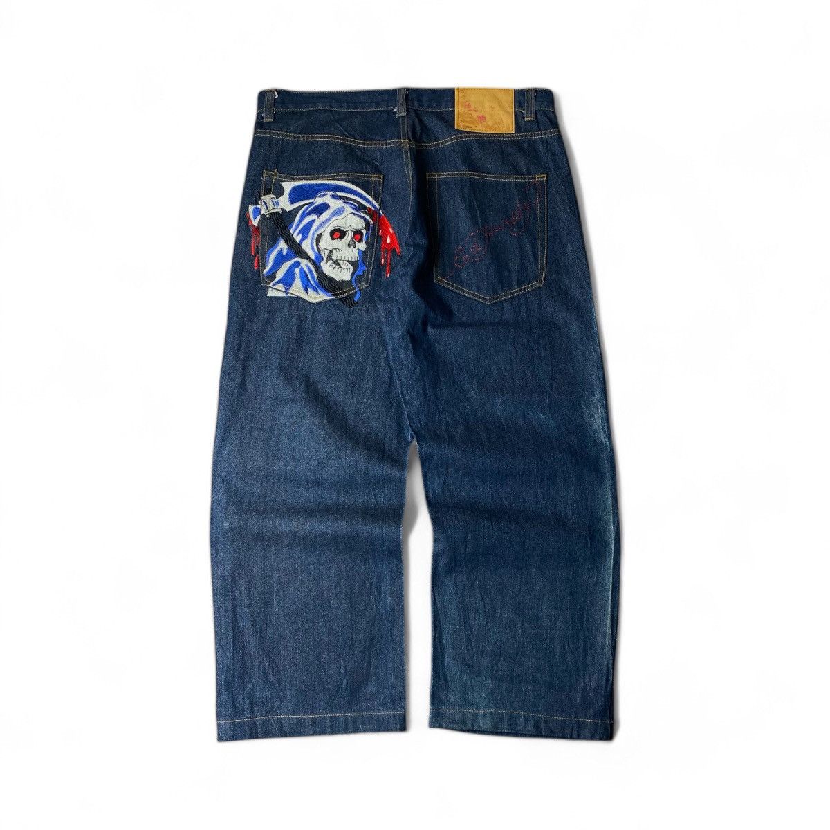 Ed Hardy 🚨CYBER WEEK🚨 Don Ed Hardy embroidery baggy denim pants Size US 40 / EU 56 - 3 Thumbnail