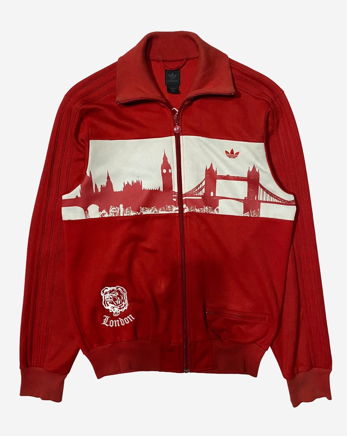 Adidas VINTAGE 2006 ADIDAS LONDON BRIDGE TRACK TOP RED WHITE Size US M / EU 48-50 / 2 - 5 Thumbnail