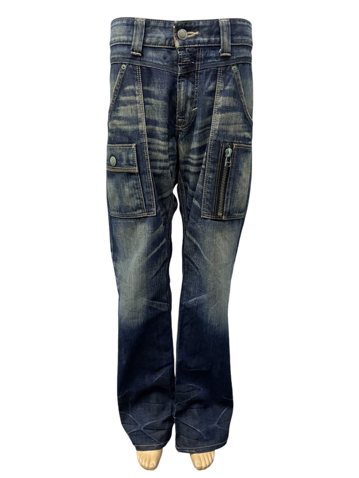 Edwin × Hysteric Glamour × Japanese Brand Edwin Bush Pocket Mud Wash Claw Mark Loose Denim Pants Size US 32 / EU 48 - 3 Thumbnail