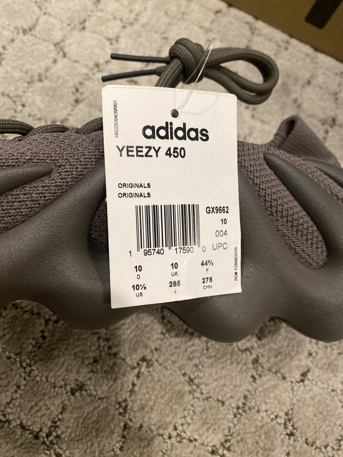 Adidas × Kanye West Yeezy 450 cinder Size US 10.5 / EU 43-44 - 3 Thumbnail