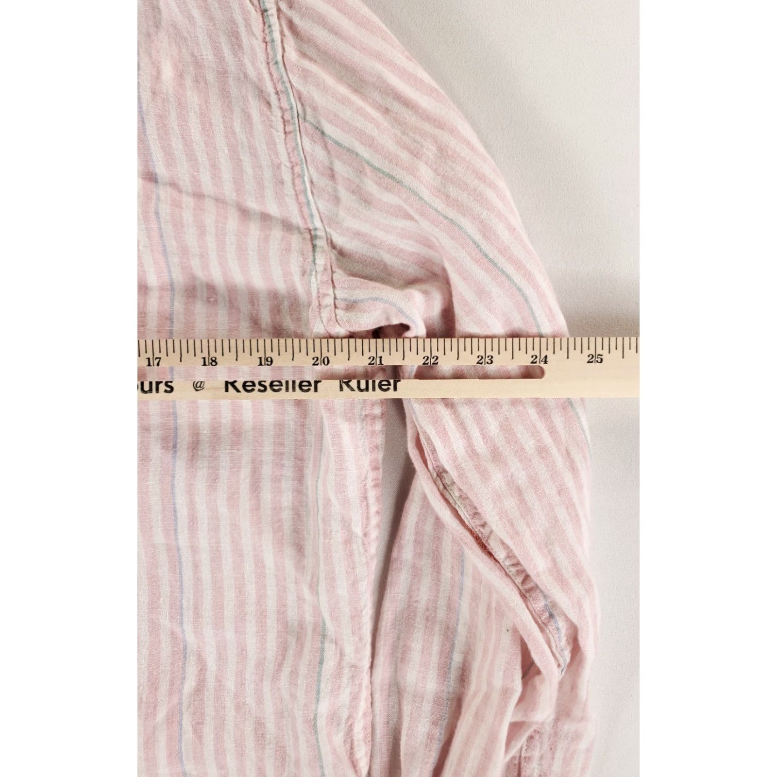 J.Crew J Crew Shirt Linen Baird McNutt Button Down Pink White Slim Striped Mens L Size US L / EU 52-54 / 3 - 4 Thumbnail