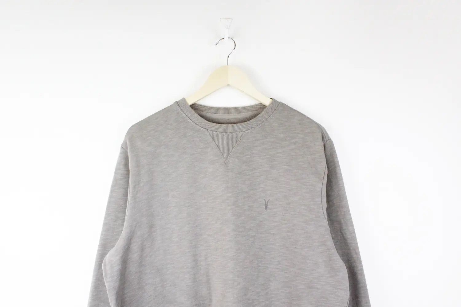 Allsaints × Vintage All Saints Logo Gray Wilde Crew Sweatshirt Size US S / EU 44-46 / 1 - 2 Thumbnail