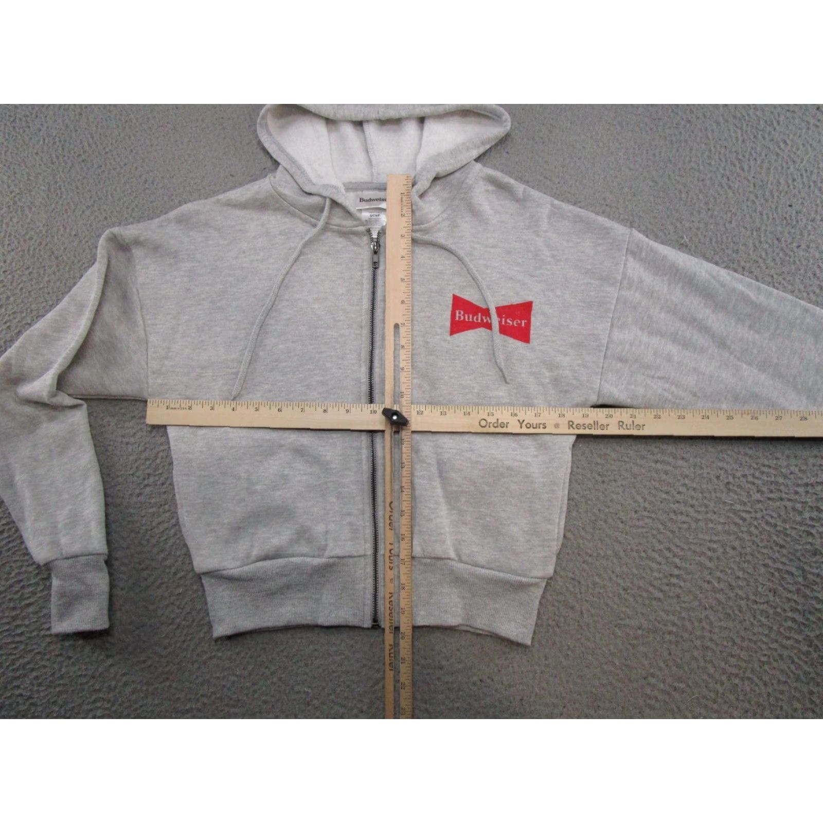Budweiser Budweiser Nothing Beats a Bud Full Zip Up Hoodie Women's Size S Gray Cotton Blend Zipper Beer Theme 90s? Size S / US 4 / IT 40 - 3 Thumbnail