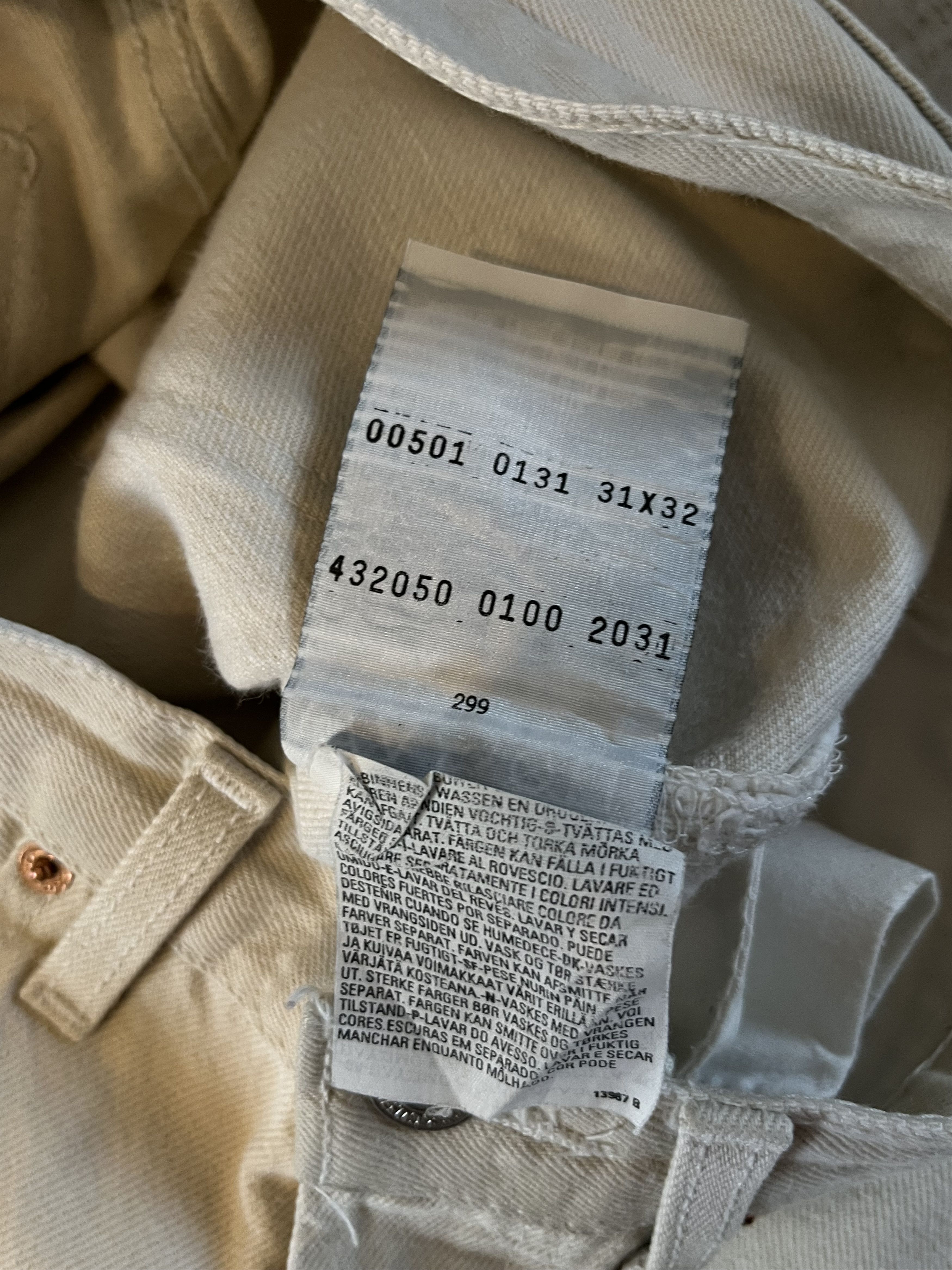 Levi's × Levi's Vintage Clothing × Vintage Vintage Levis 501xx RARE Beige Denim Size US 31 - 7 Thumbnail