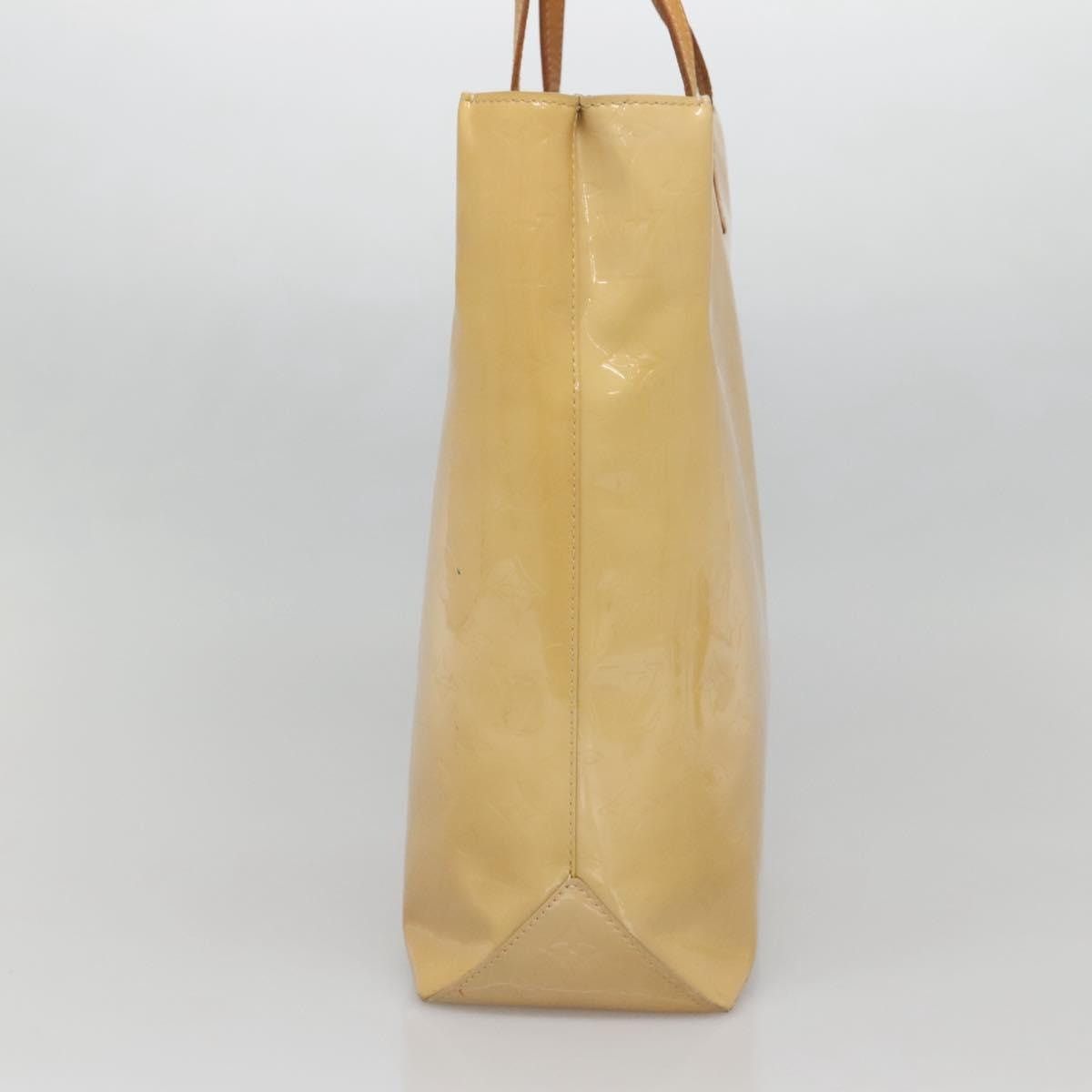 Louis Vuitton LOUIS VUITTON Monogram Vernis Reade MM Hand Bag Beige M91141 Size ONE SIZE - 4 Thumbnail