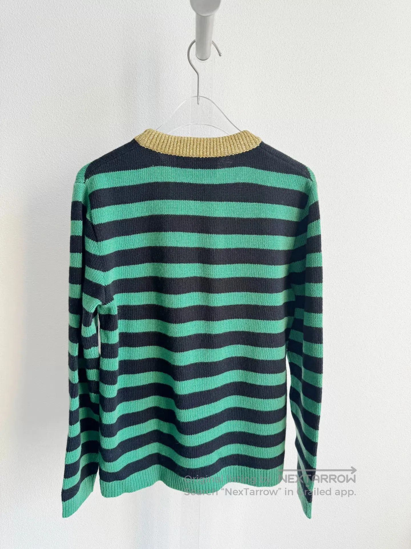 Gucci Gucci Green Cat Striped Sweater XS. Size XS / US 0-2 / IT 36-38 - 2 Thumbnail