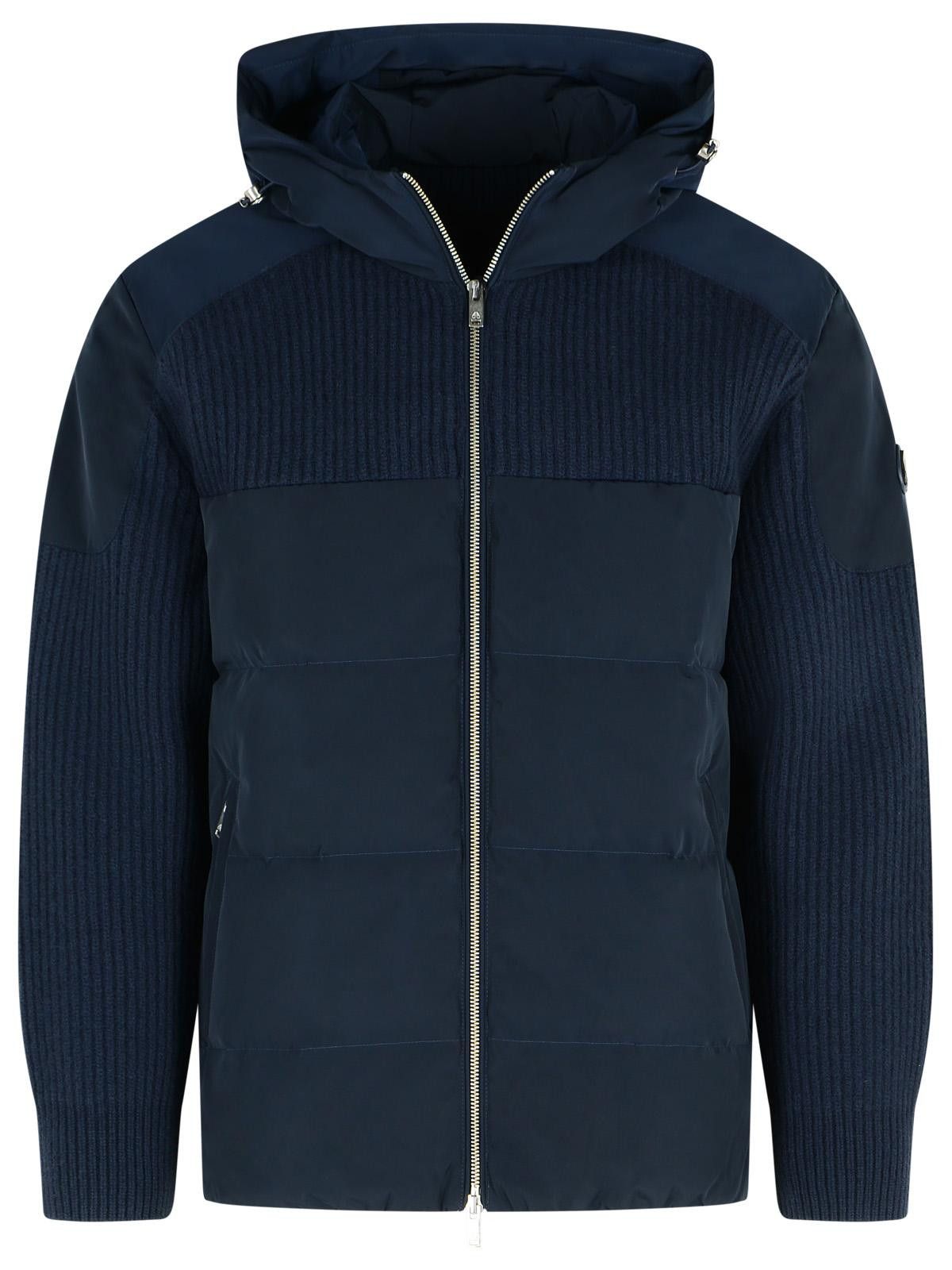 MOOSE KNUCKLES Navy Wool Jacket