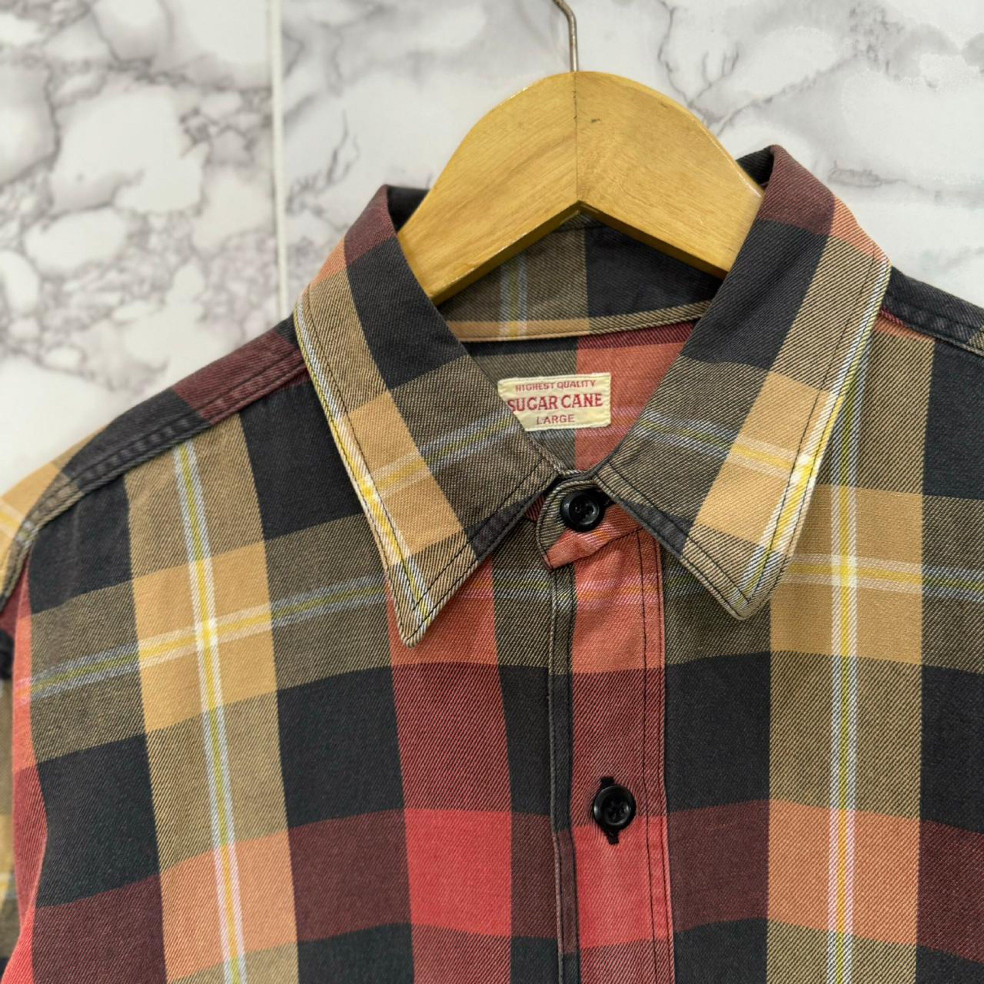 Sugar Cane Vintage Sugar Cane Japan Flannel Plaid Shirt Size US L / EU 52-54 / 3 - 4 Thumbnail
