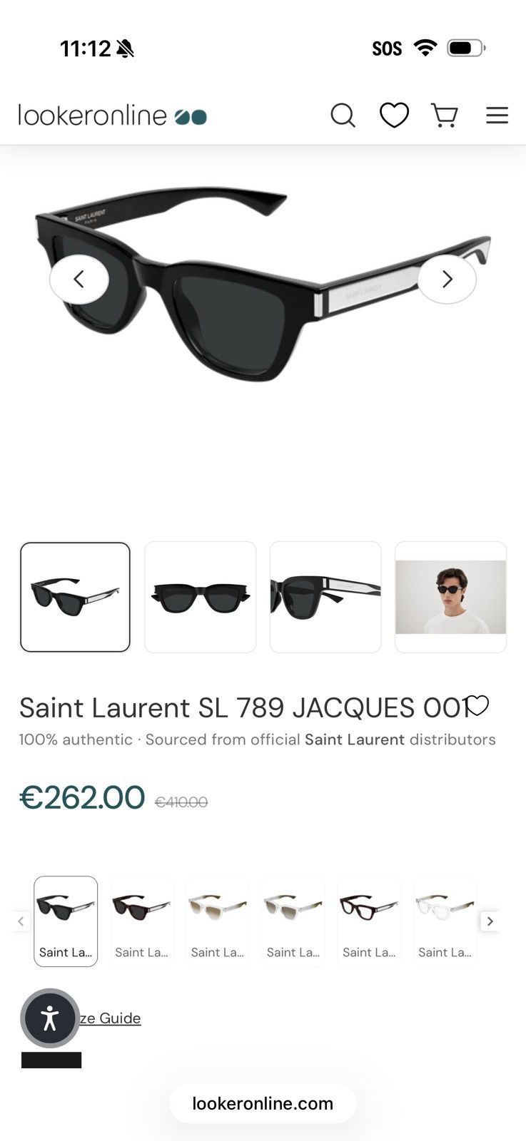 Yves Saint Laurent Yves Saint Laurent SL 789 JACQUES Size ONE SIZE - 2 Thumbnail