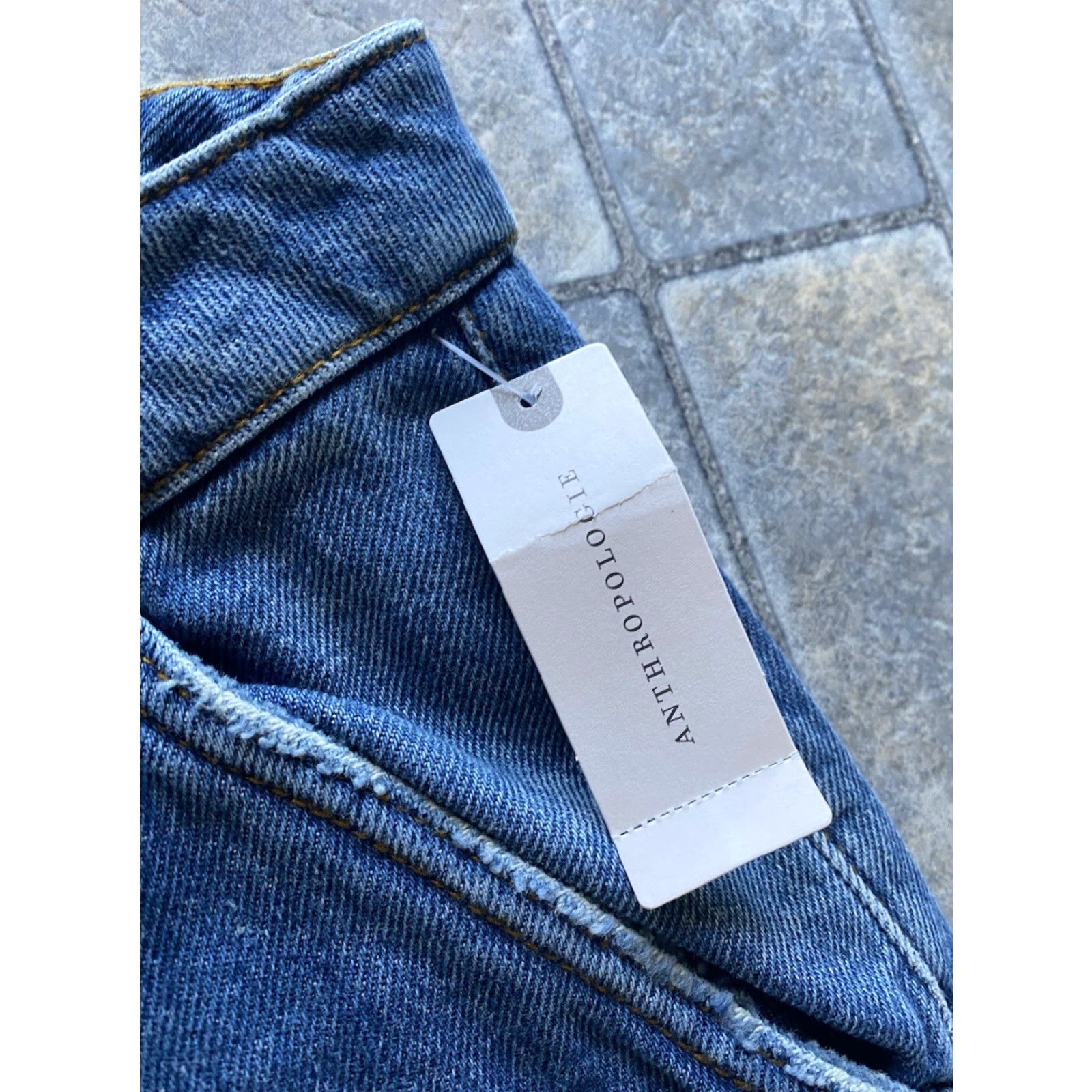 Vintage Anthropologie Reiko Wide Cropped Pants Blue Women’s Size 30 Size 30" / US 8 / IT 44 - 7 Thumbnail