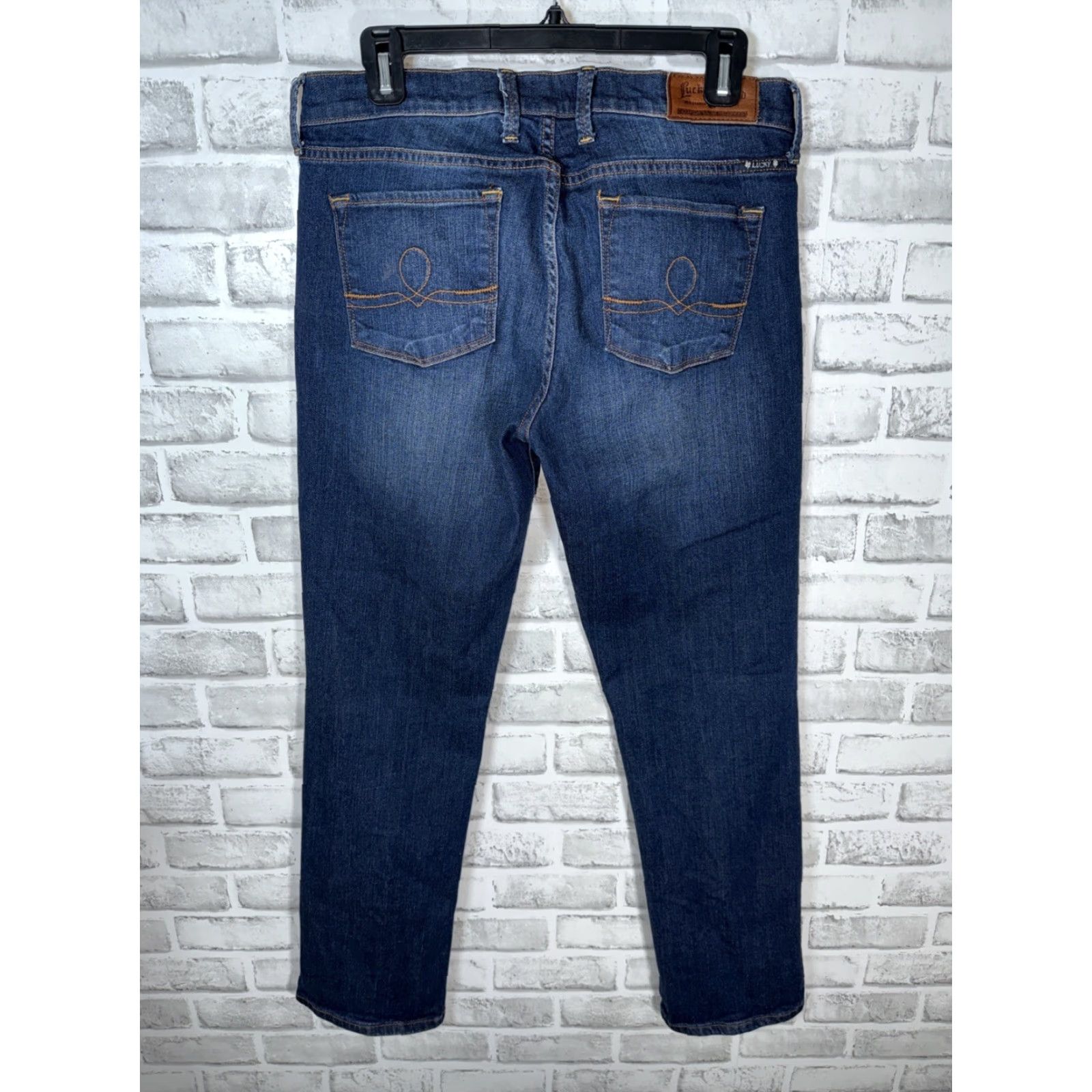 Lucky Brand Lucky Brand Sofia Straight Jeans Dark Wash Womens Size 10 30” Inseam Blue Shirt Size 32" / US 10 / IT 46 - 8 Thumbnail