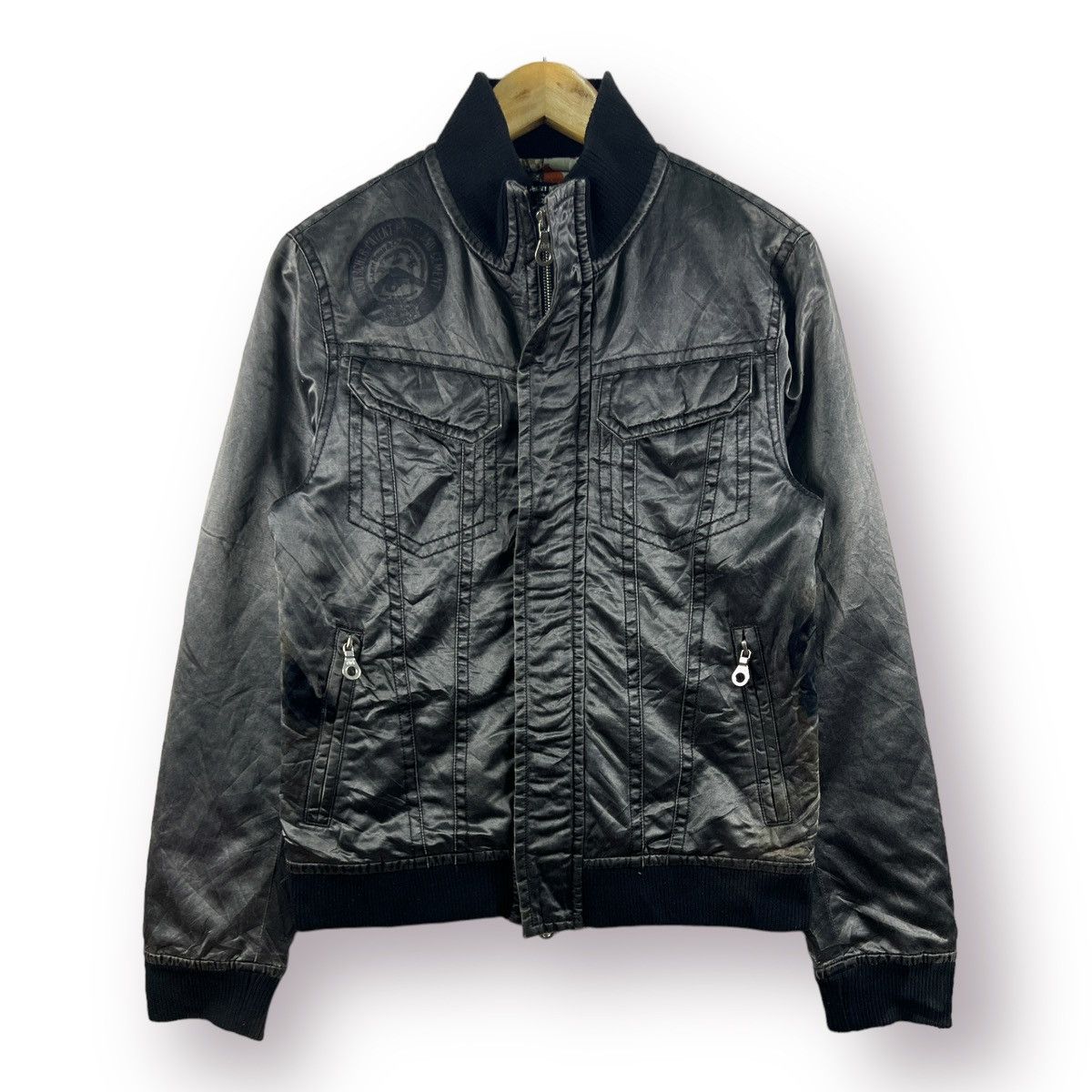 image of Sergeant Salute + L.z.g Bomber Jacket in Grey, Women's (Size Medium)