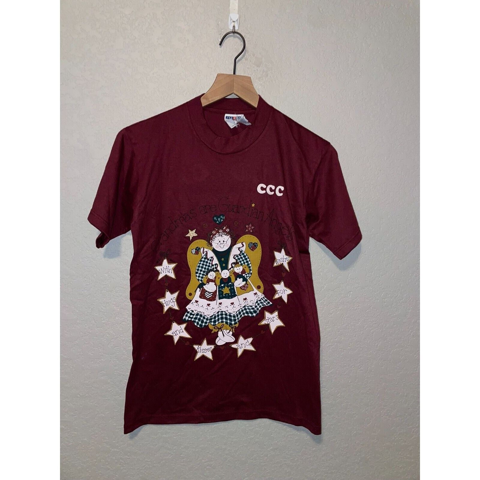 Jerzees Vintage Grandma Shirt Guardian Angels Child Care Red Tee 90s Size US S / EU 44-46 / 1 - 1 Thumbnail