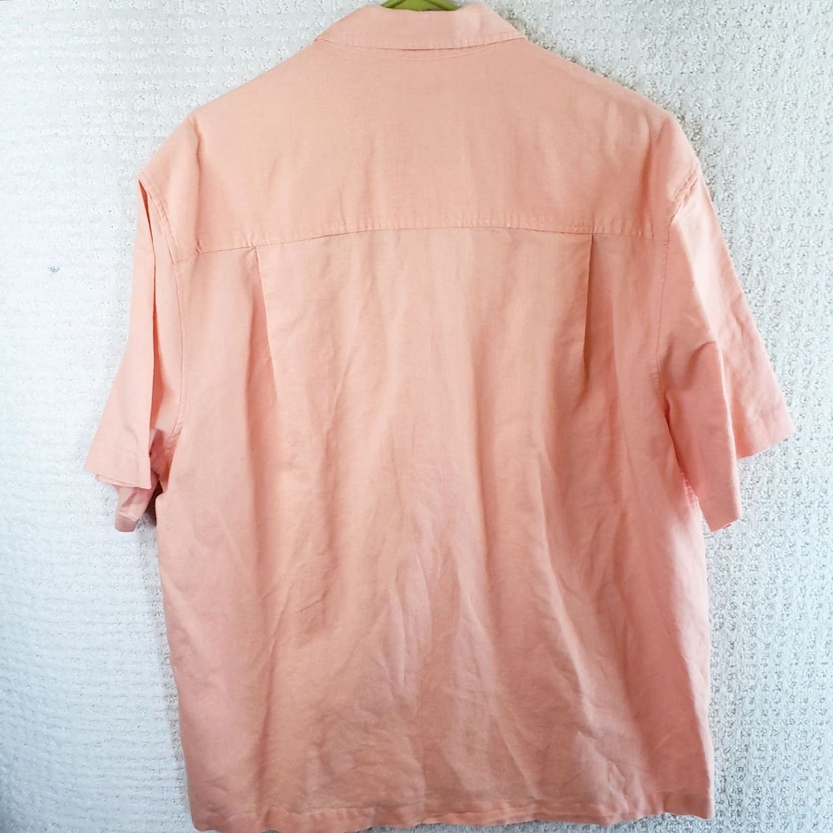 Madison Madison Clothing Co. Mens Shirt XL Coral Short Sleeve Button Down Linen Cotton Casual Size US XL / EU 56 / 4 - 6 Thumbnail