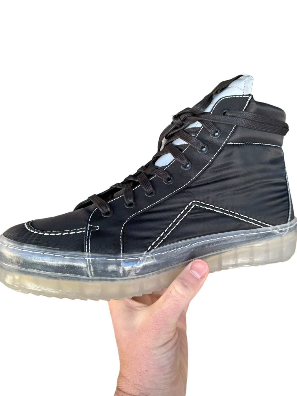 Rhude V1 Black Hi Translucent Sole Size US 9 / EU 42 - 4 Thumbnail