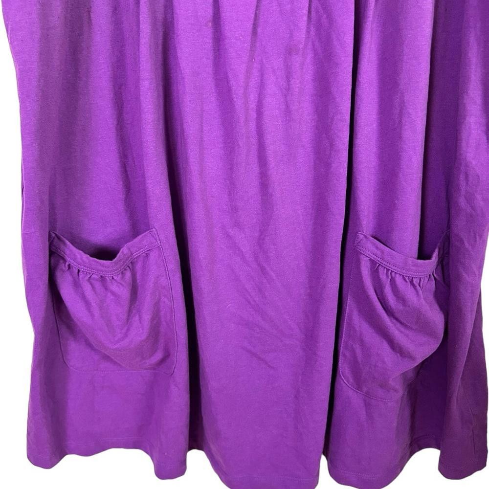 Designer Roaman’s l Two-Pocket Soft Knit Tunic Purple 1X Size XL / US 12-14 / IT 48-50 - 5 Thumbnail