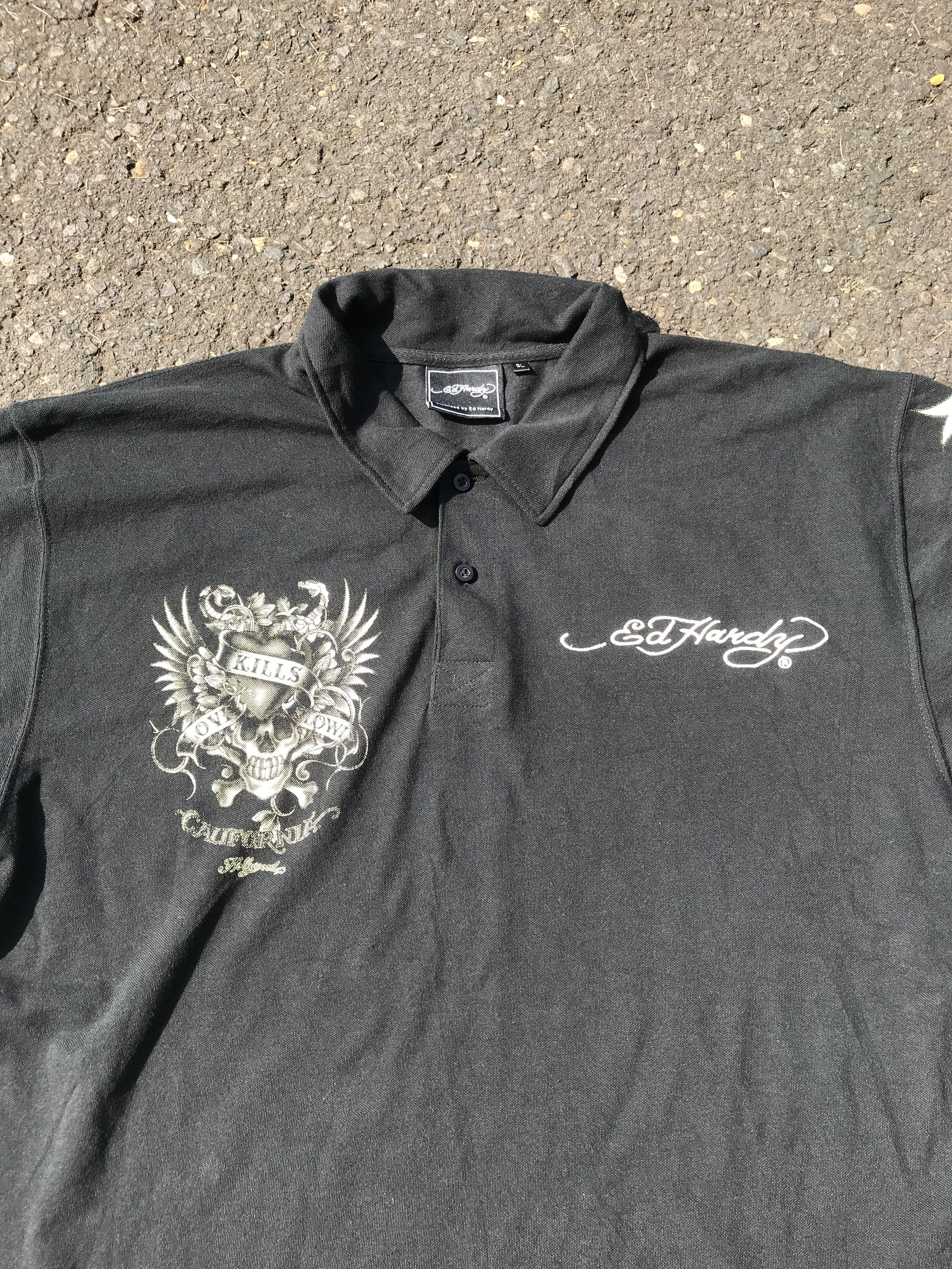 Affliction × Christian Audigier × Ed Hardy Y2K Vintage rare ed hardy christian audigier polo shirt Size US XXL / EU 58 / 5 - 3 Thumbnail
