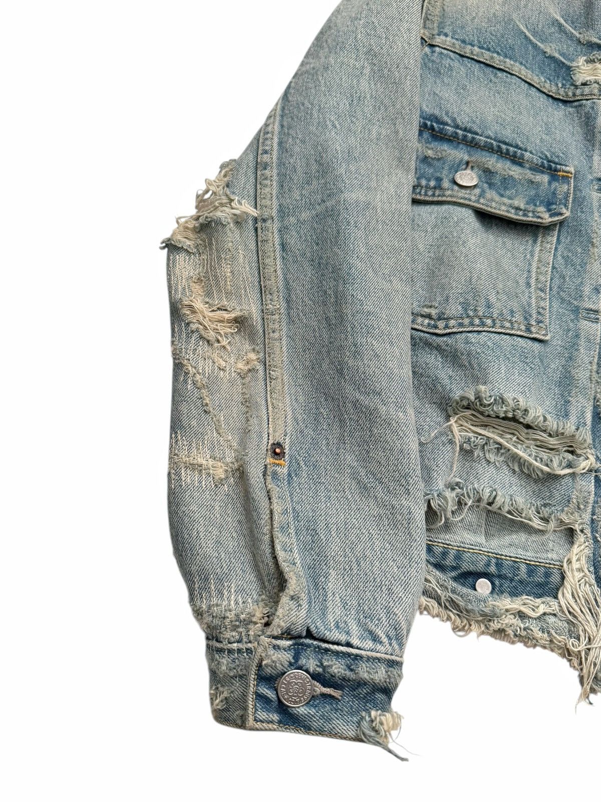Kenzo × Levi's Kenzo Type II 2 Distressed Destroyed Denim Jacket Size US M / EU 48-50 / 2 - 10 Thumbnail