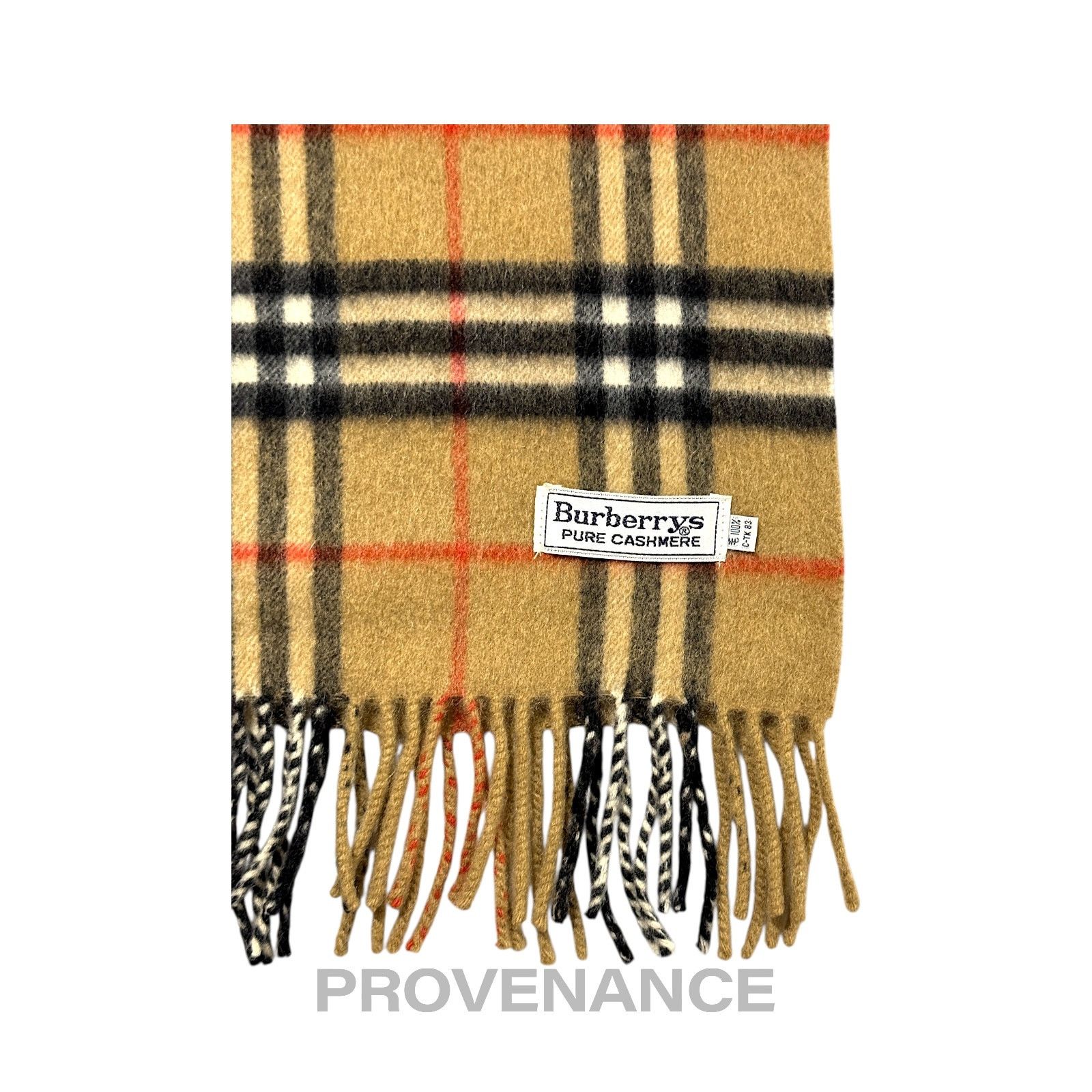 Burberry 🔴 Vintage Burberrys Scarf Nova Check 100% PURE CASHMERE Size ONE SIZE - 5 Thumbnail