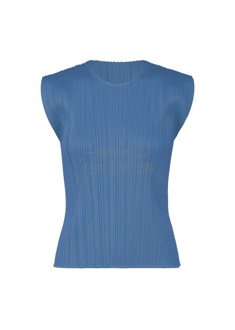 Issey Miyake issey miyake size:one size Blue short-sleeved top 2505-Nex Size XXS / US 00 / IT 34 - 1 Thumbnail