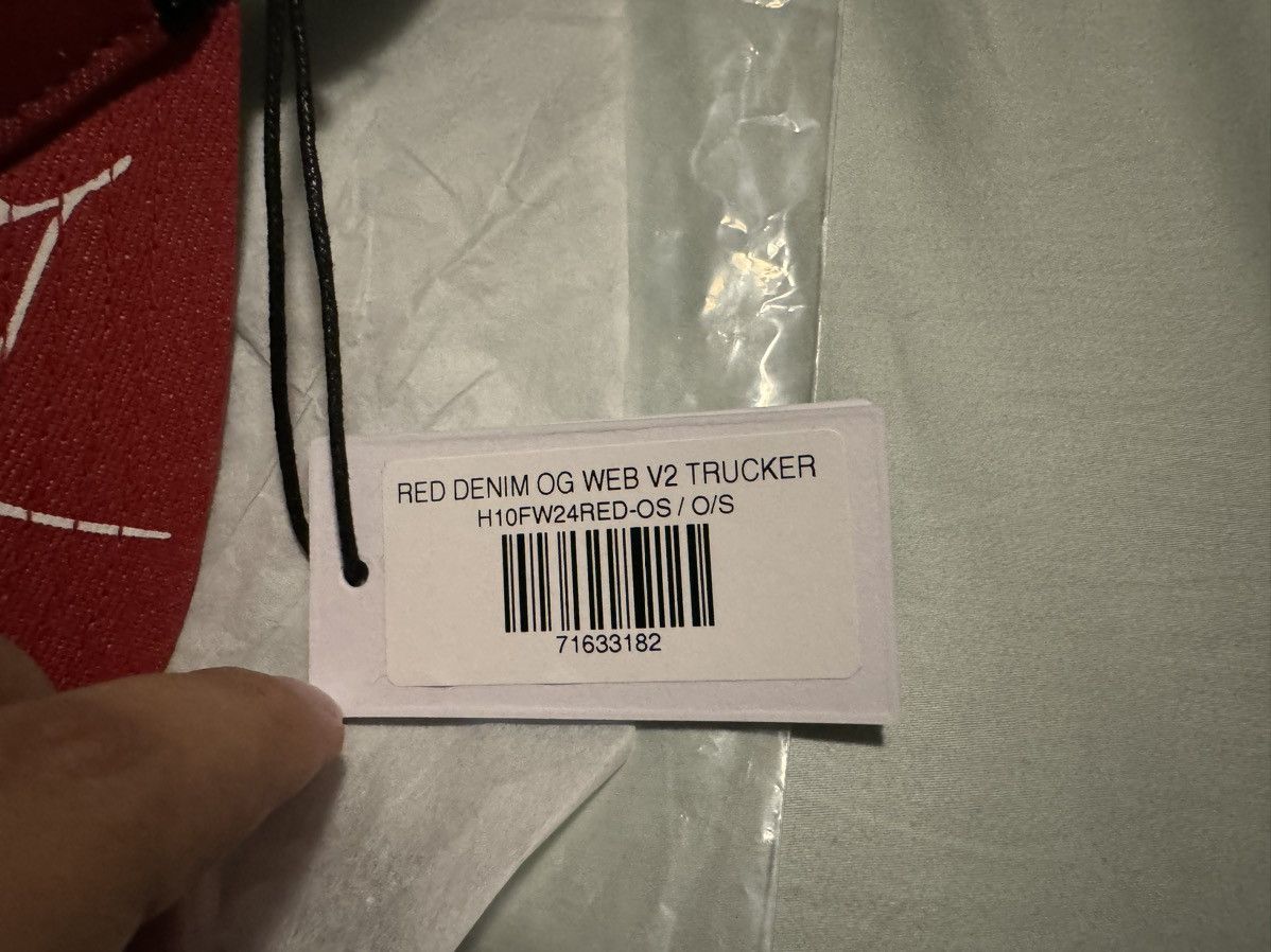 Sp5der Sp5der Denim OG Web V2 Trucker Hat Red Size ONE SIZE - 12 Thumbnail