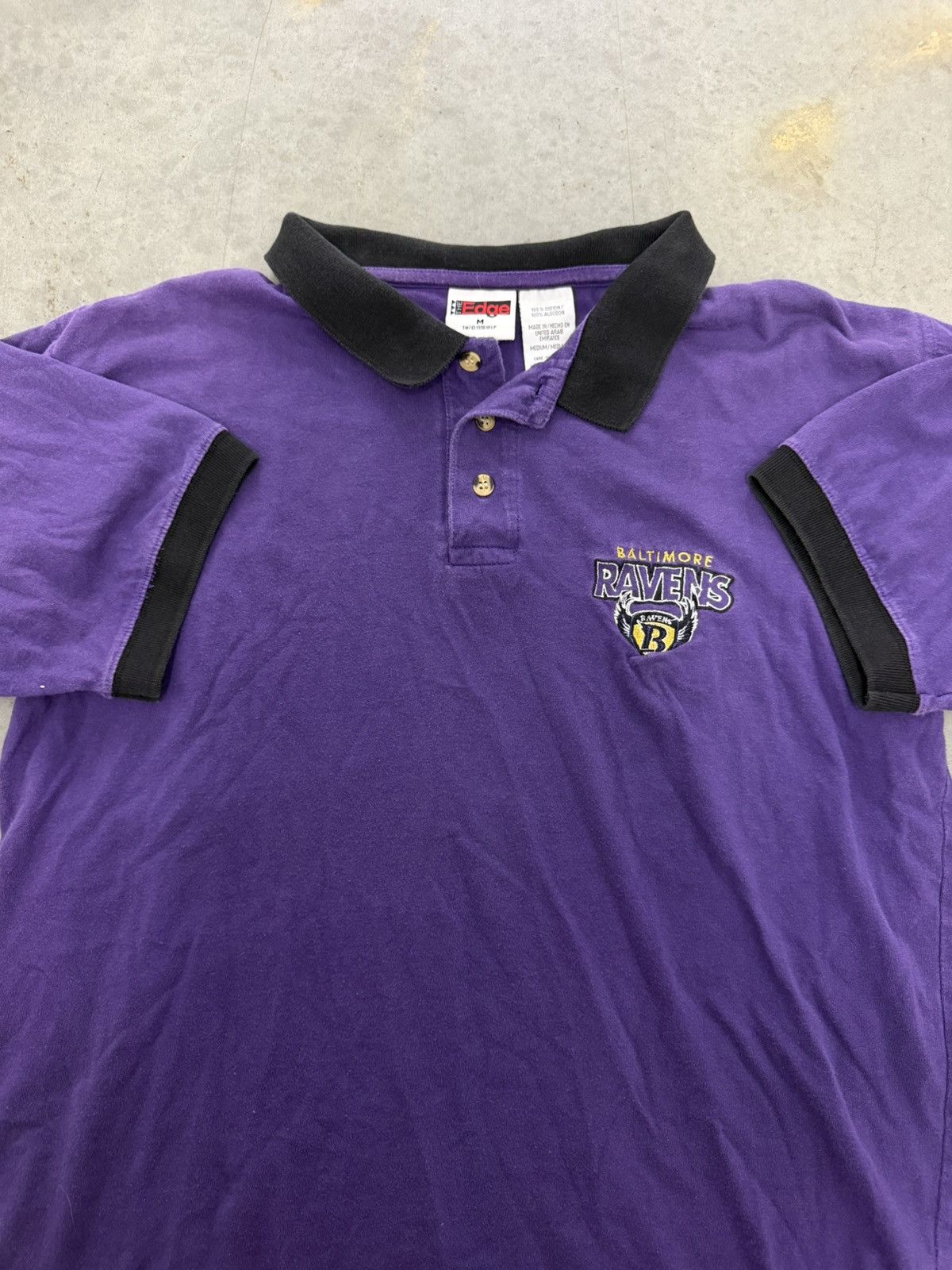 Starter Vintage Baltimore Ravens 90s Purple Polo Shirt Banned Logo Size US M / EU 48-50 / 2 - 2 Thumbnail
