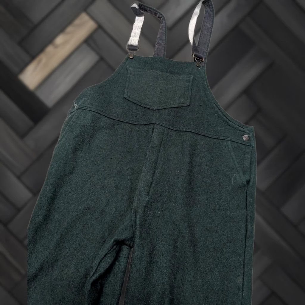 Vintage VINTAGE Codet Hunting Pants Bibs Wool Green 38x32 XL Canada Mens Overalls/ pants Size US 36 / EU 52 - 1 Thumbnail