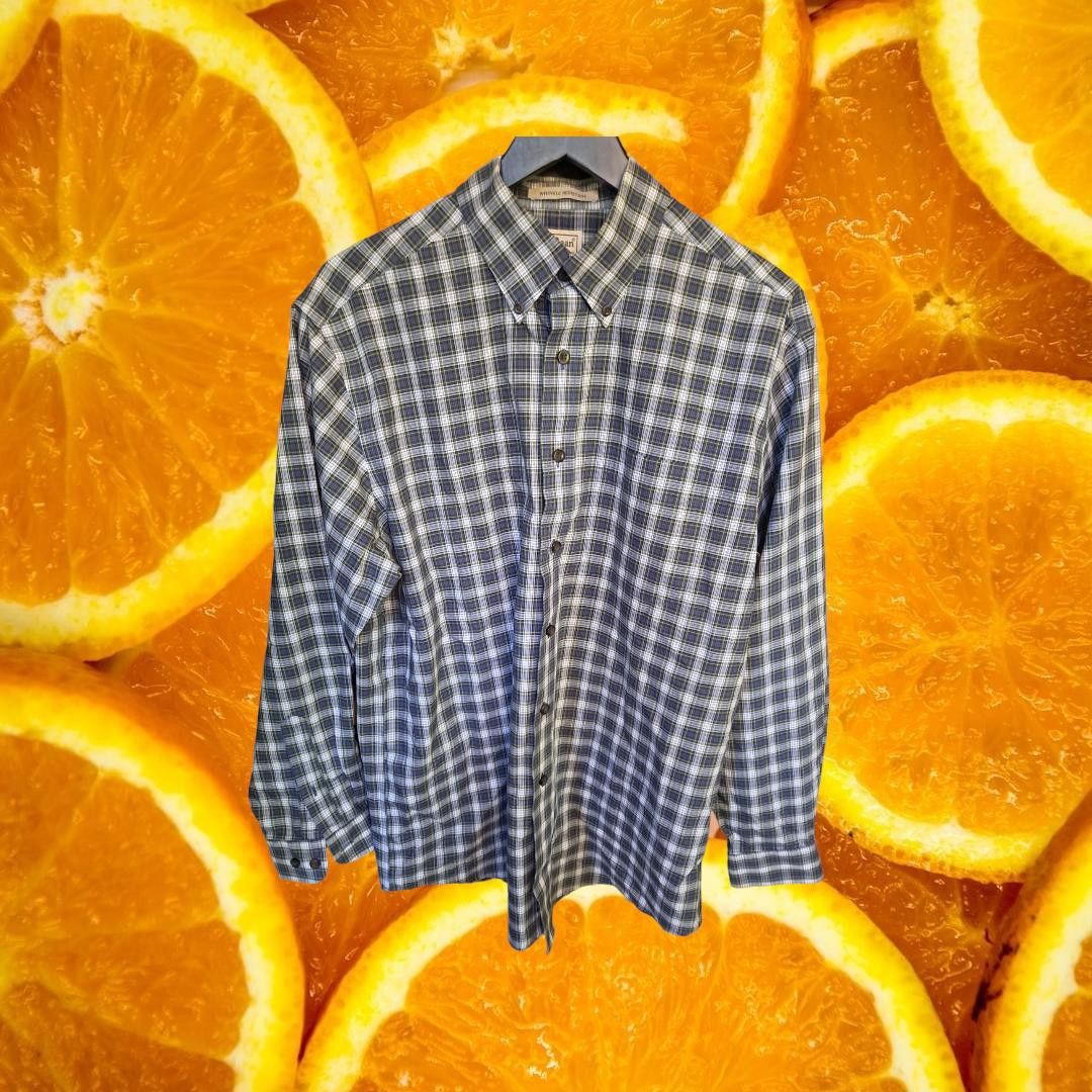 L.L. Bean L.L. Bean Blue Yellow and White Button Down Shirt Size M Size US M / EU 48-50 / 2 - 1 Thumbnail