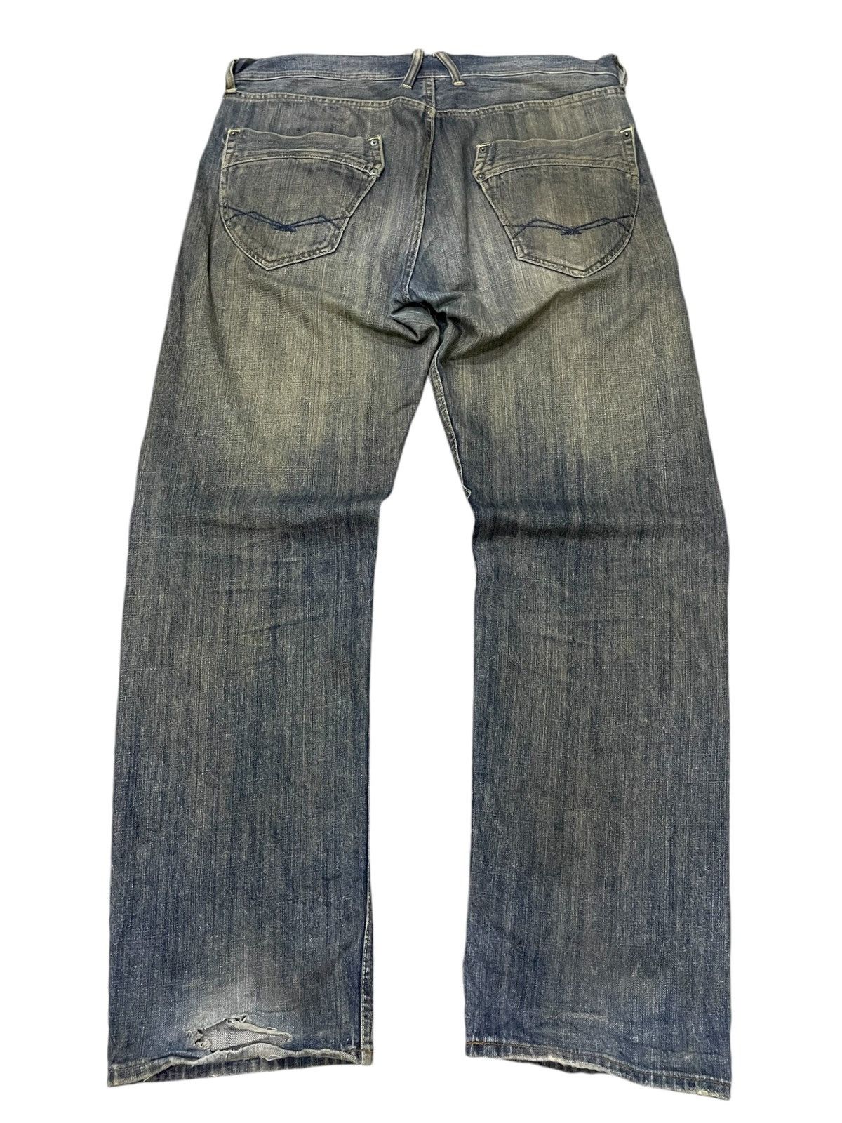 Hysteric Glamour Vintage Japanese Brand Mud Wash Loose Distressed Jeans Size US 36 / EU 52 - 2 Thumbnail