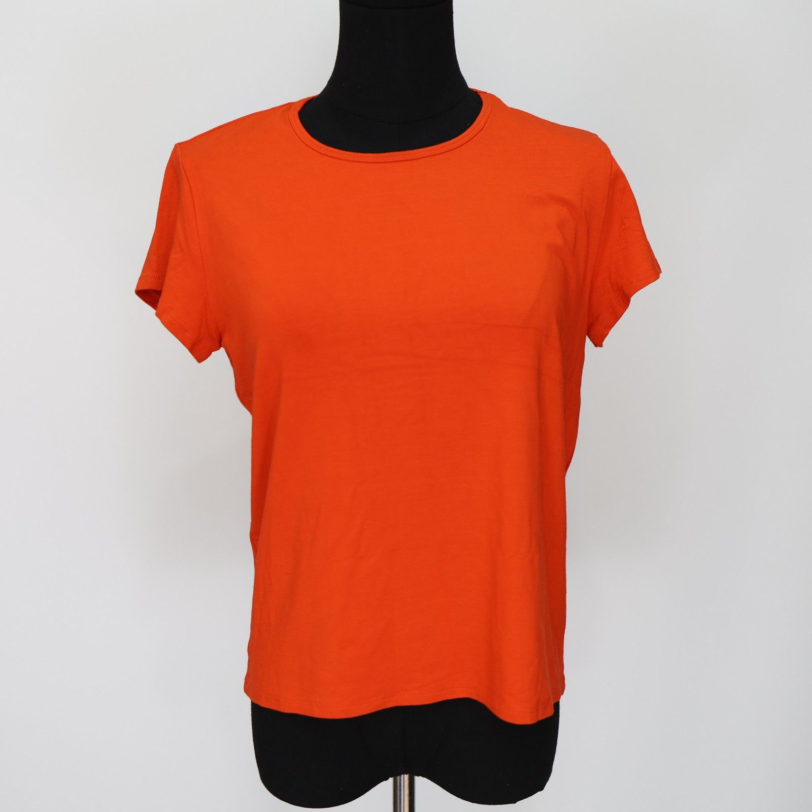 Eileen Fisher EILEEN FISHER Orange Short Sleeve Crop Boxy T Shirt Top Sz S Size S / US 4 / IT 40 - 2 Thumbnail