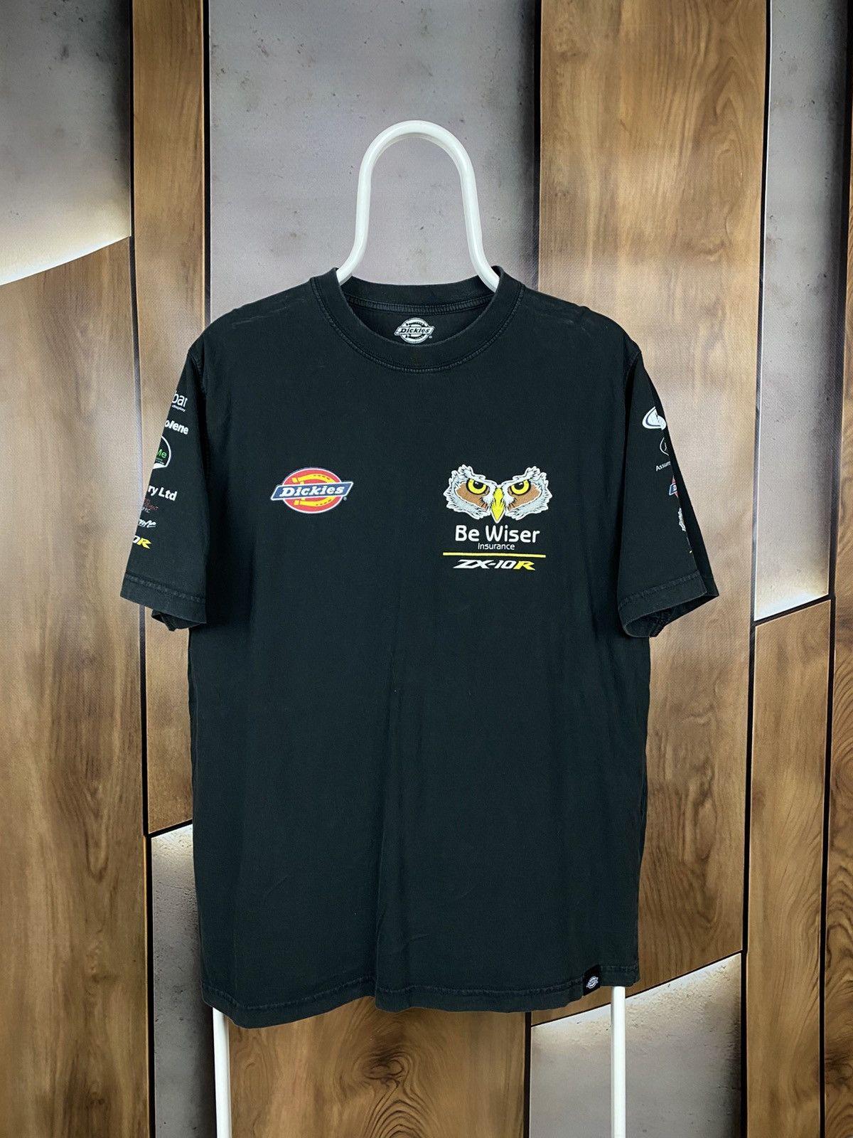 Diesel 🚧Vintage T-Shirt Dickies Be Wiser Insurance Moto Kawasaki🚧 Size US M / EU 48-50 / 2 - 2 Thumbnail