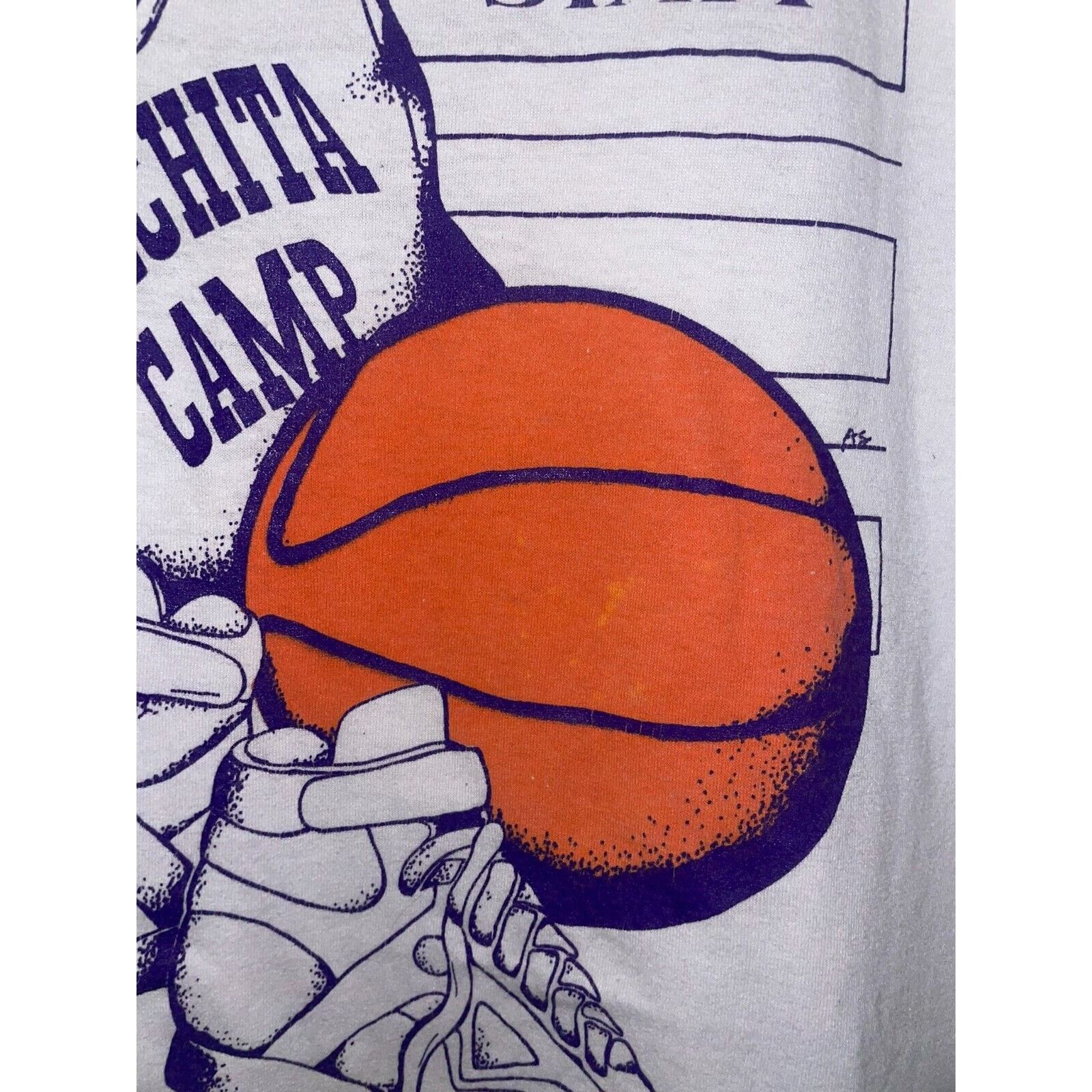 Hanes Vintage Basketball Shirt Ouachita Camp Graphic Tee 80s XL Size US XL / EU 56 / 4 - 5 Thumbnail