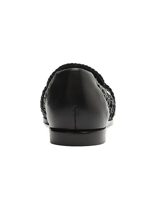 Alexandre Birman os11x1225 Jane Tresse Woven Leather Loafers in Black Size US 7 / IT 37 - 7 Thumbnail