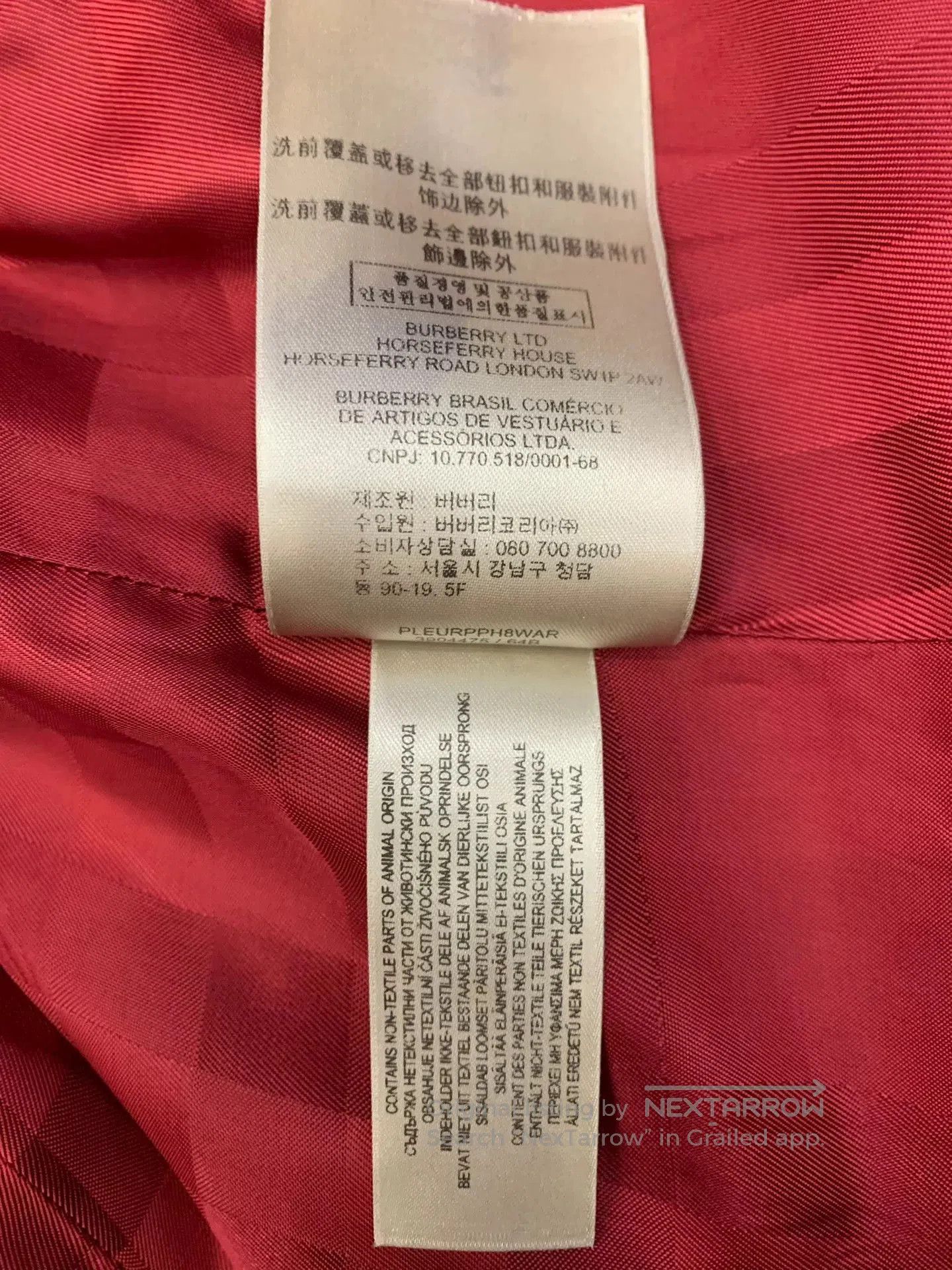 Burberry Burberry Red Women's Wool Coat. Size XXS / US 00 / IT 34 - 8 Thumbnail