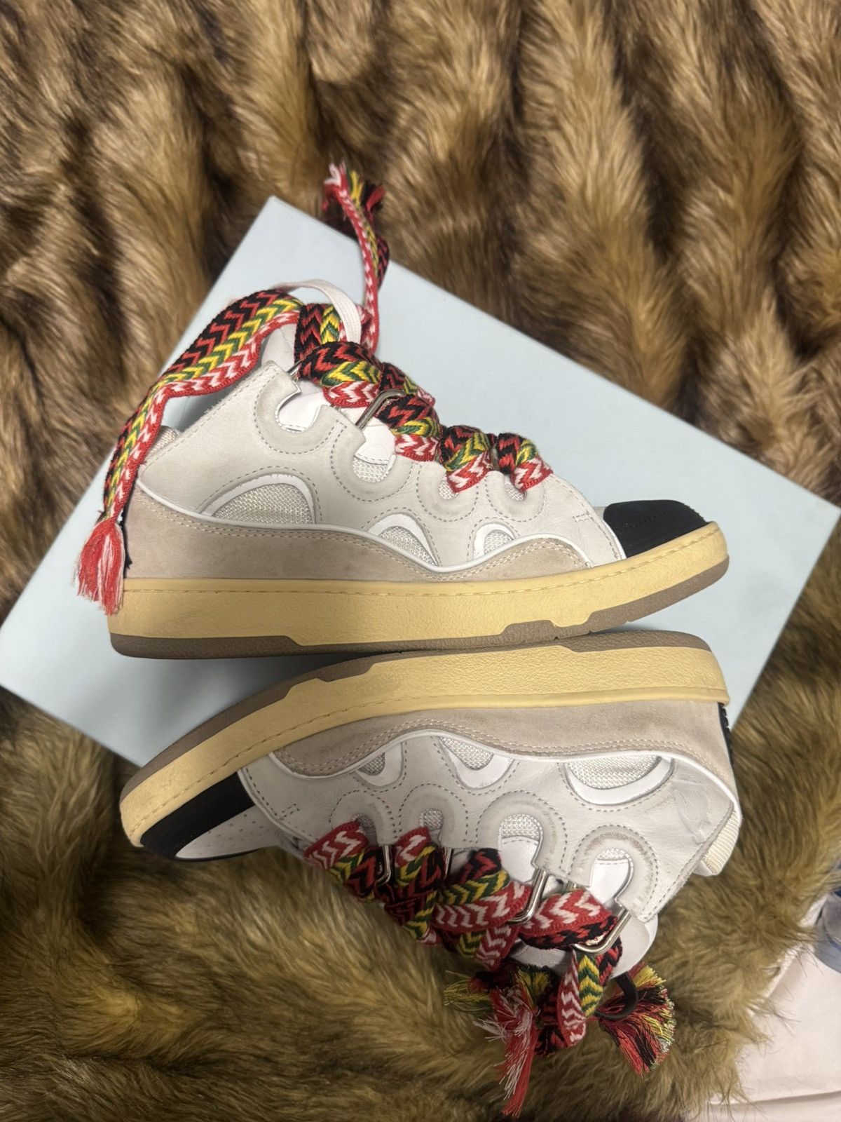 Lanvin 41 Lanvins White Curb Sneakers Size US 8 / EU 41 - 3 Thumbnail