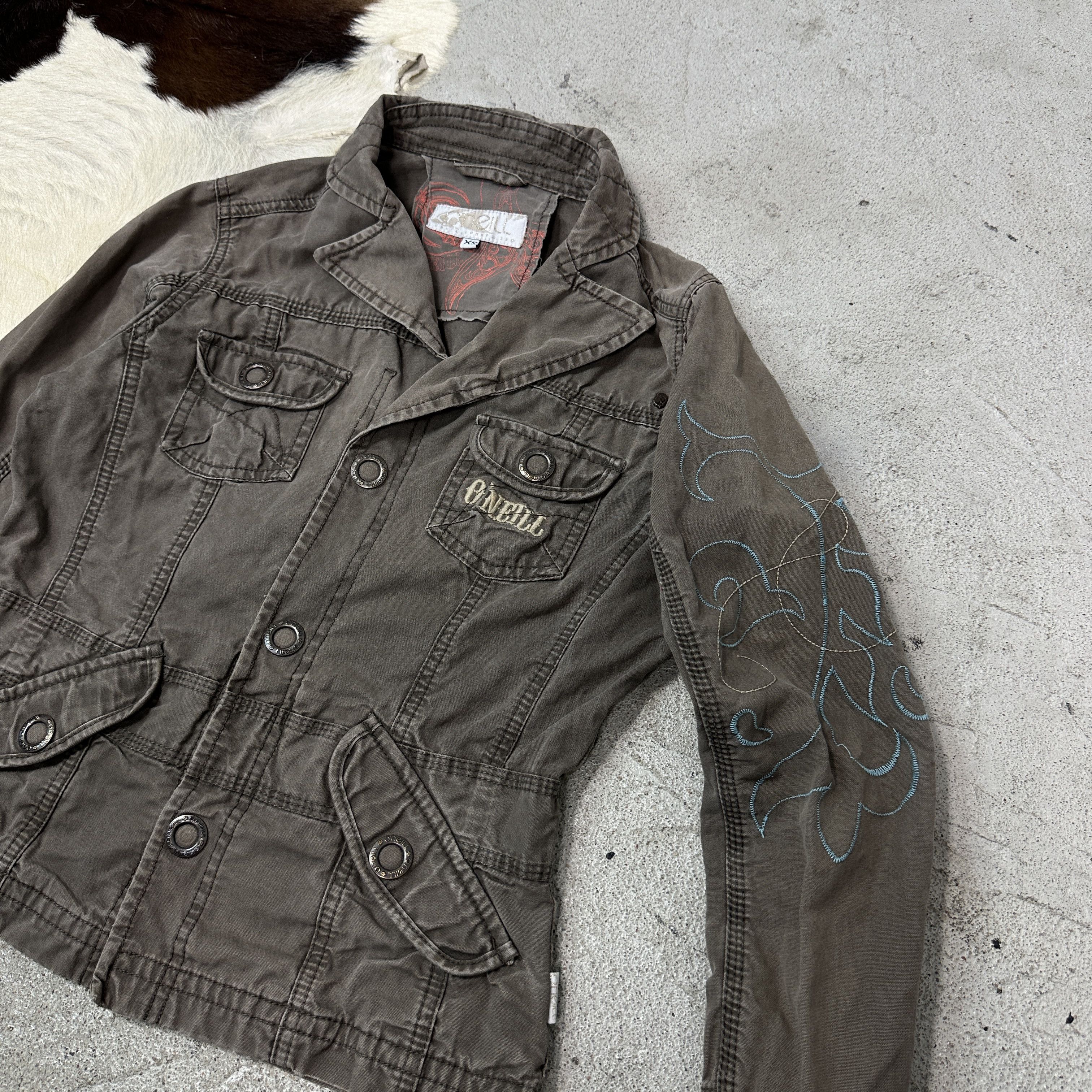 O'Neill Vintage Avant Garde Utility Military Styled oNeil Jacket 00s Size XS / US 0-2 / IT 36-38 - 3 Thumbnail