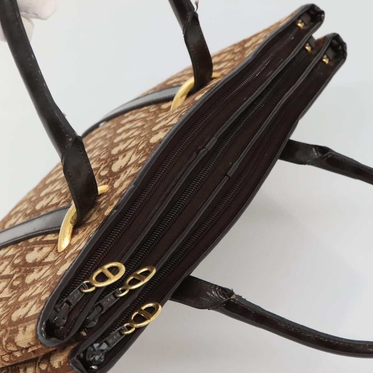 Dior DIOR Trotter Canvas Hand Bag Brown Gold Size ONE SIZE - 6 Thumbnail