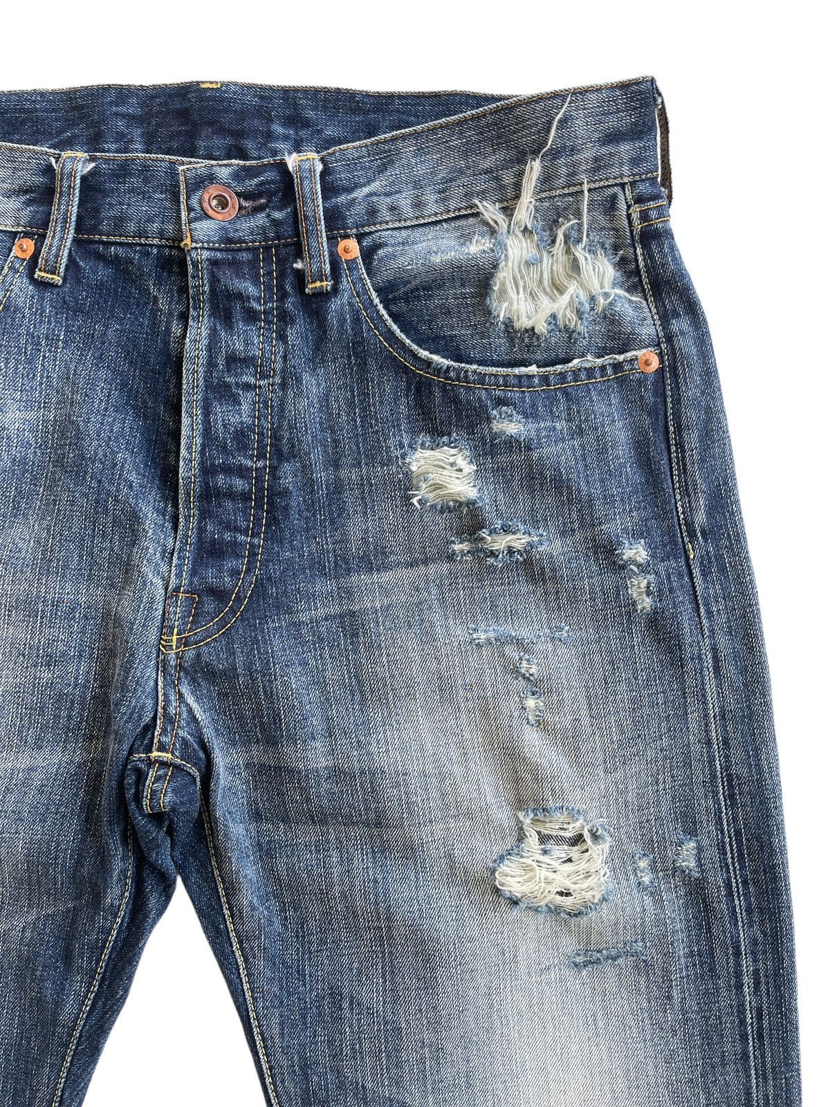 Japanese Brand Crazy Vintage Japanese Distressed Denim Size US 32 / EU 48 - 5 Thumbnail