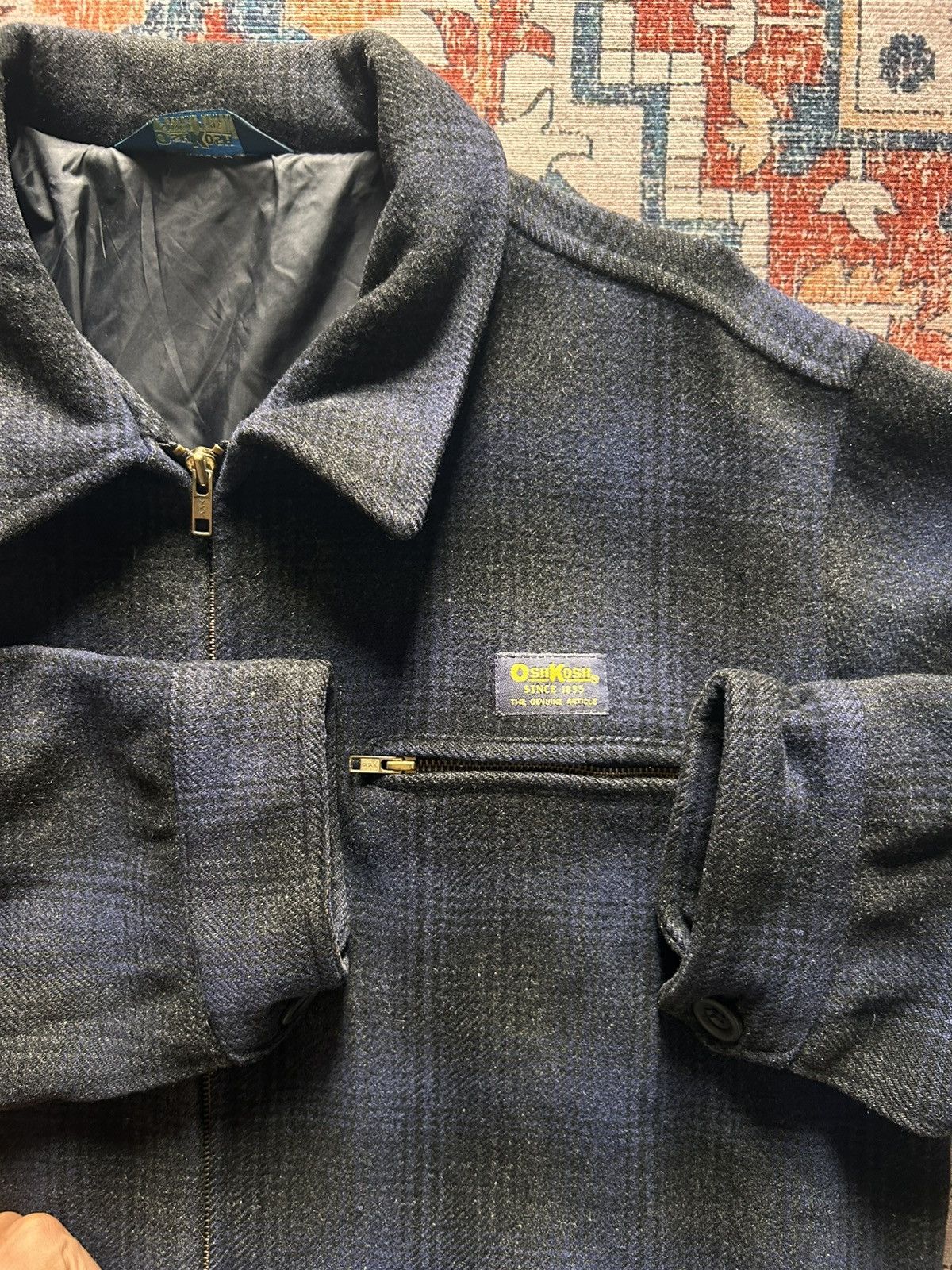 Oshkosh 90s Oshkosh B’Gosh Checkered Plaid Wool Jacket Size US L / EU 52-54 / 3 - 4 Thumbnail