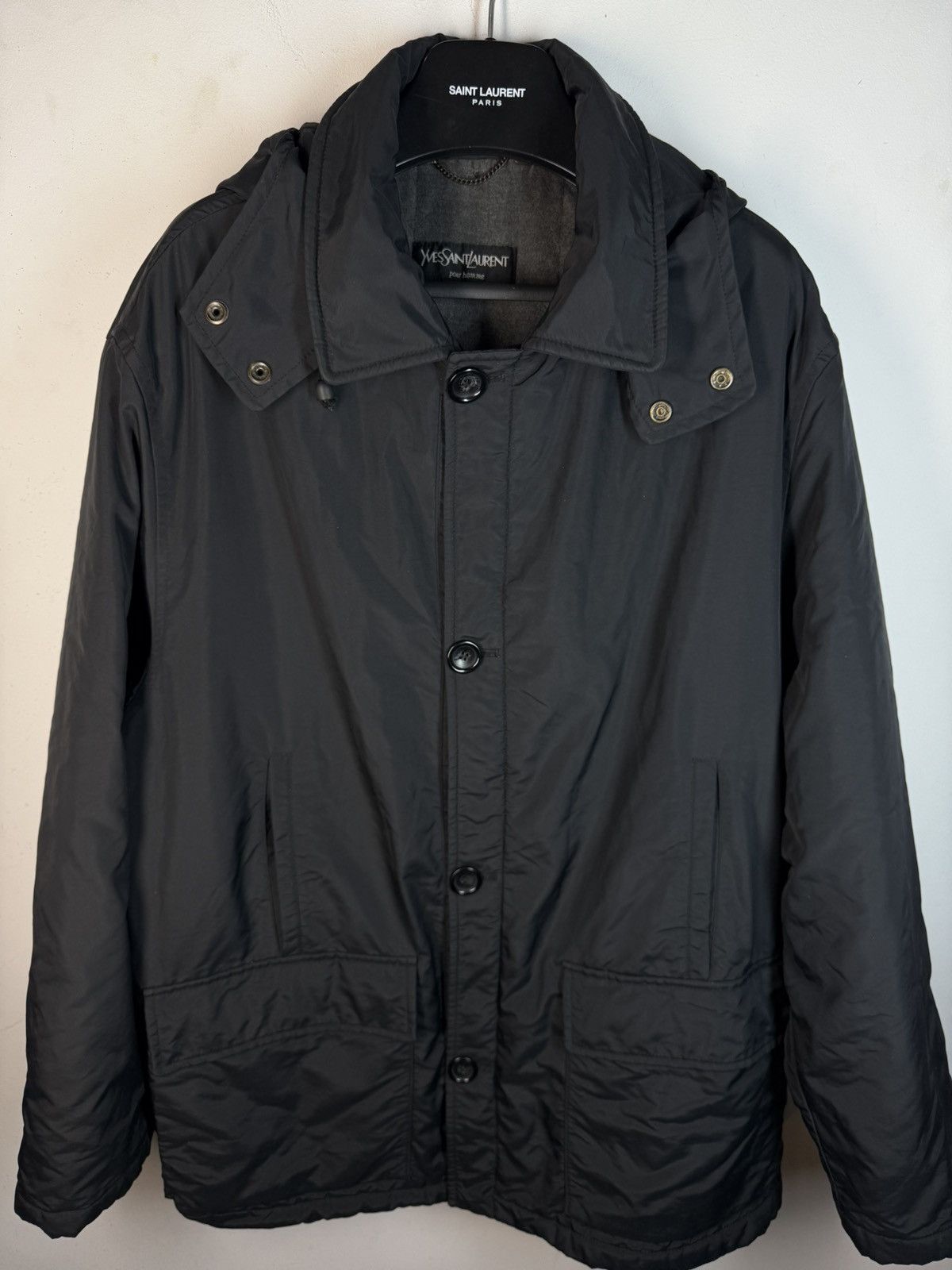 Yves Saint Laurent Winter Black YSL Jacket Parka Warm YSL Parka Size US XL / EU 56 / 4 - 8 Thumbnail