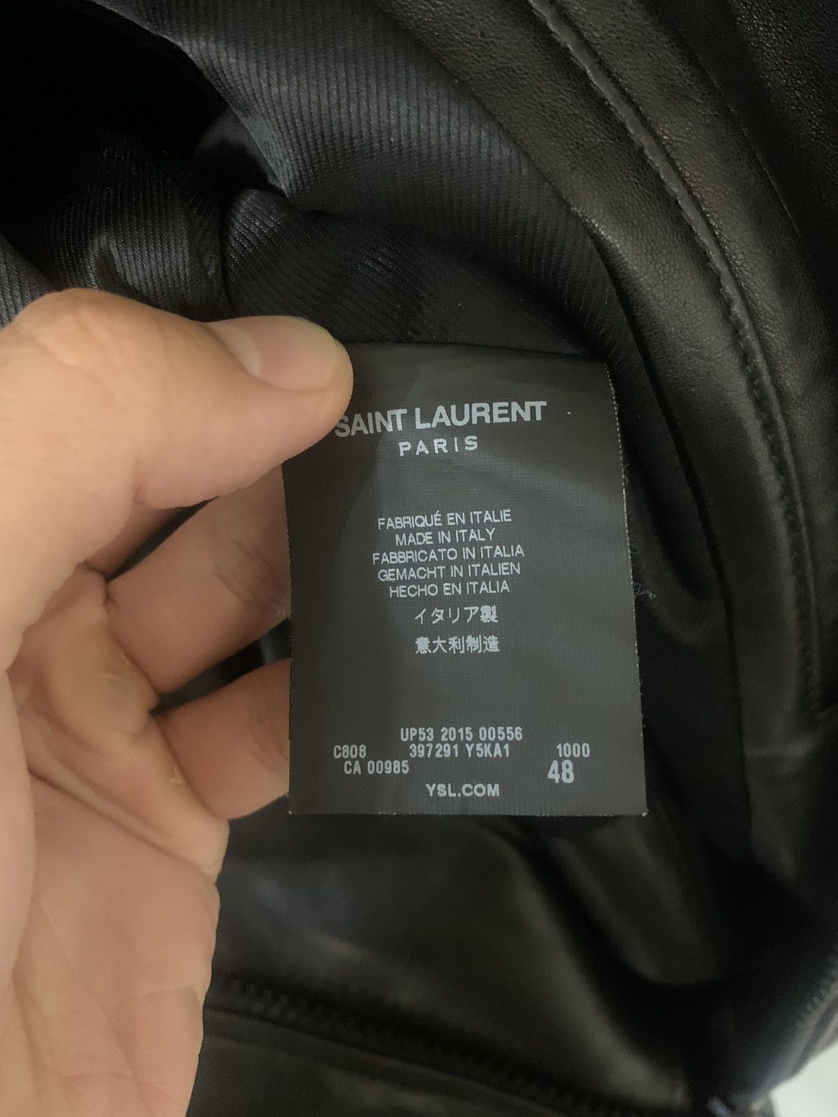 Saint Laurent Paris Saint Laurent 2015FW Black hardware Lambskin L01 Size US M / EU 48-50 / 2 - 6 Thumbnail