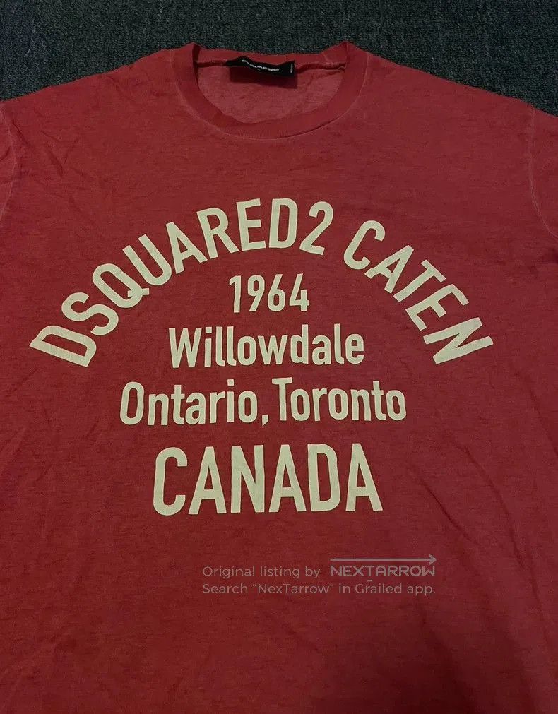 Dsquared2 Dsquared2 Red Graphic Short Sleeve T. Size US L / EU 52-54 / 3 - 2 Thumbnail