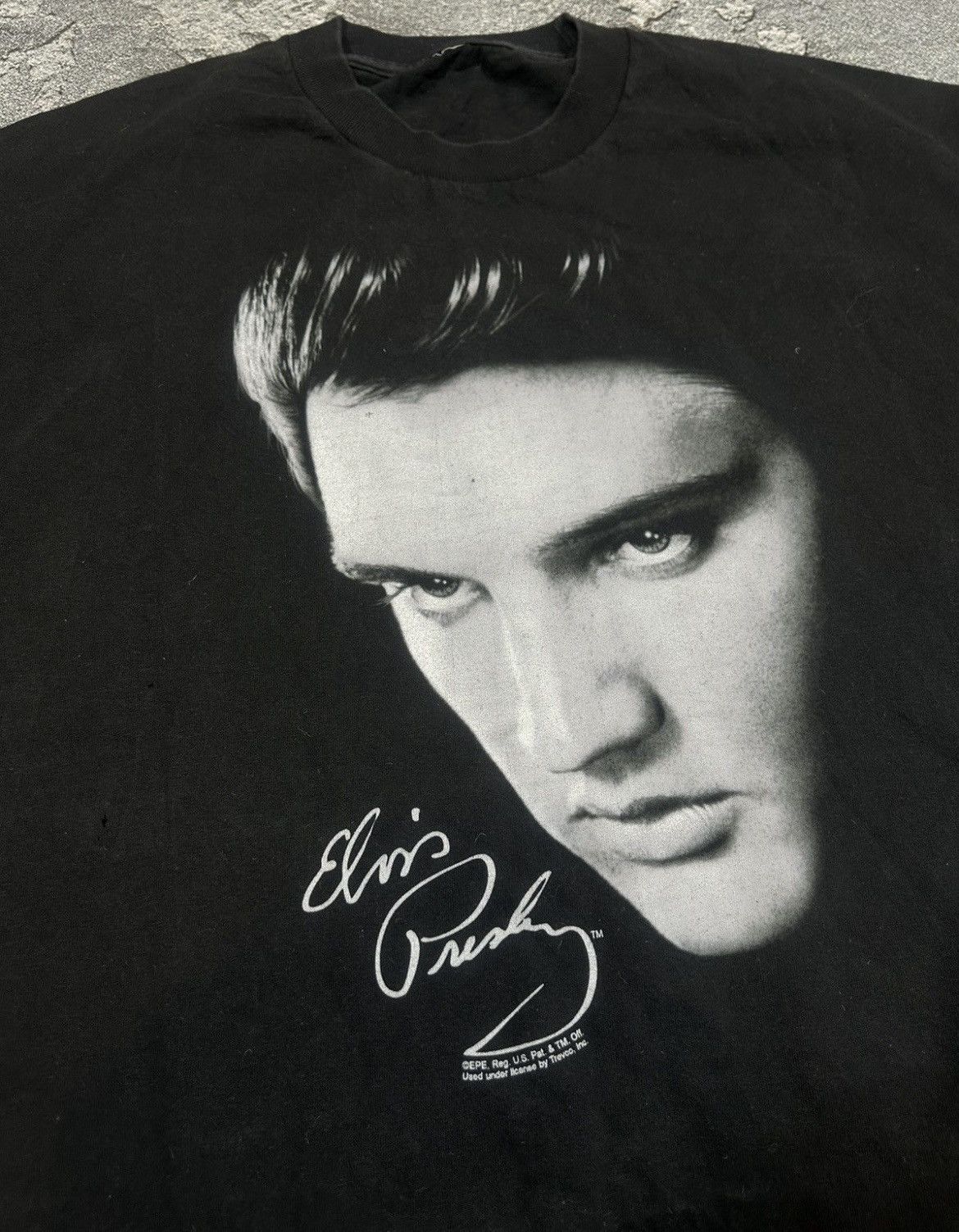 Band Tees × Vintage Elvis Presley Vintage 90s Portrait Tee XL Black Size US XL / EU 56 / 4 - 2 Thumbnail