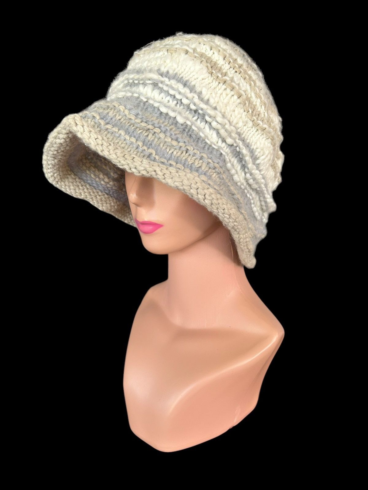Japanese Brand × Kapital × Vintage Crochet Knitted Handmade hairy Bucket Hats Size ONE SIZE - 2 Thumbnail
